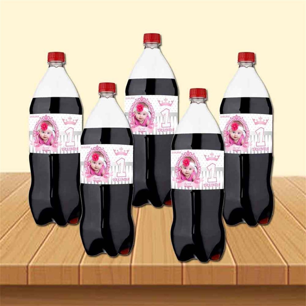 Soft Pembe Taç Cola Şisesi Bandı  