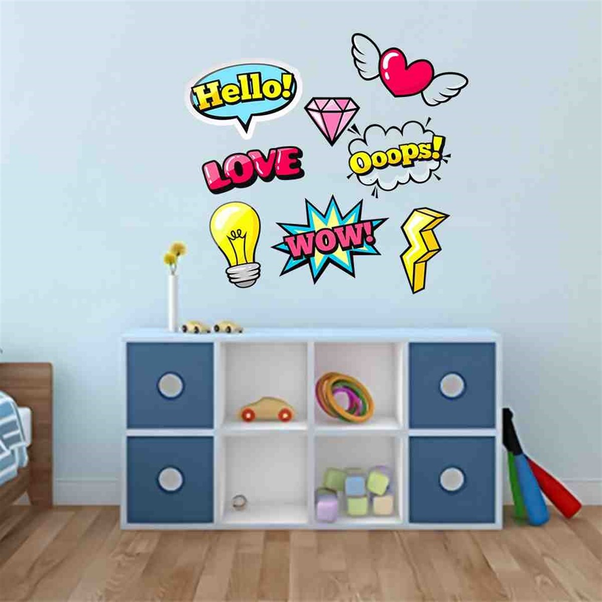 Speech Bubble Duvar Süsü Etiket 