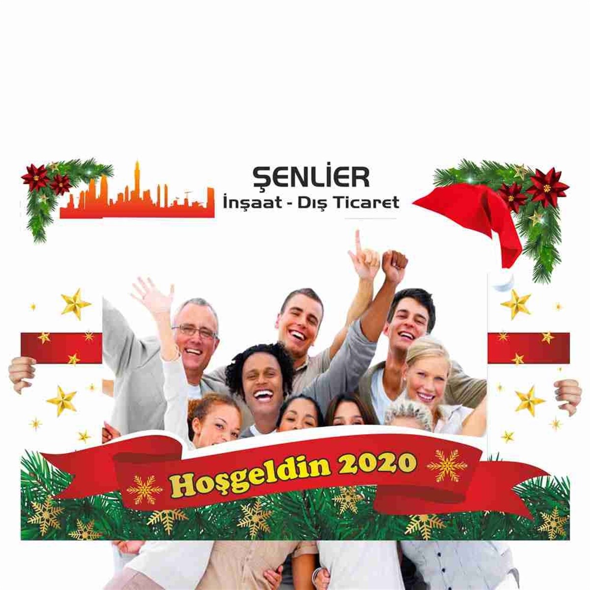 Spor Okulları Özel Yılbaşı Fotoğraf Çekilme Çerçevesi  