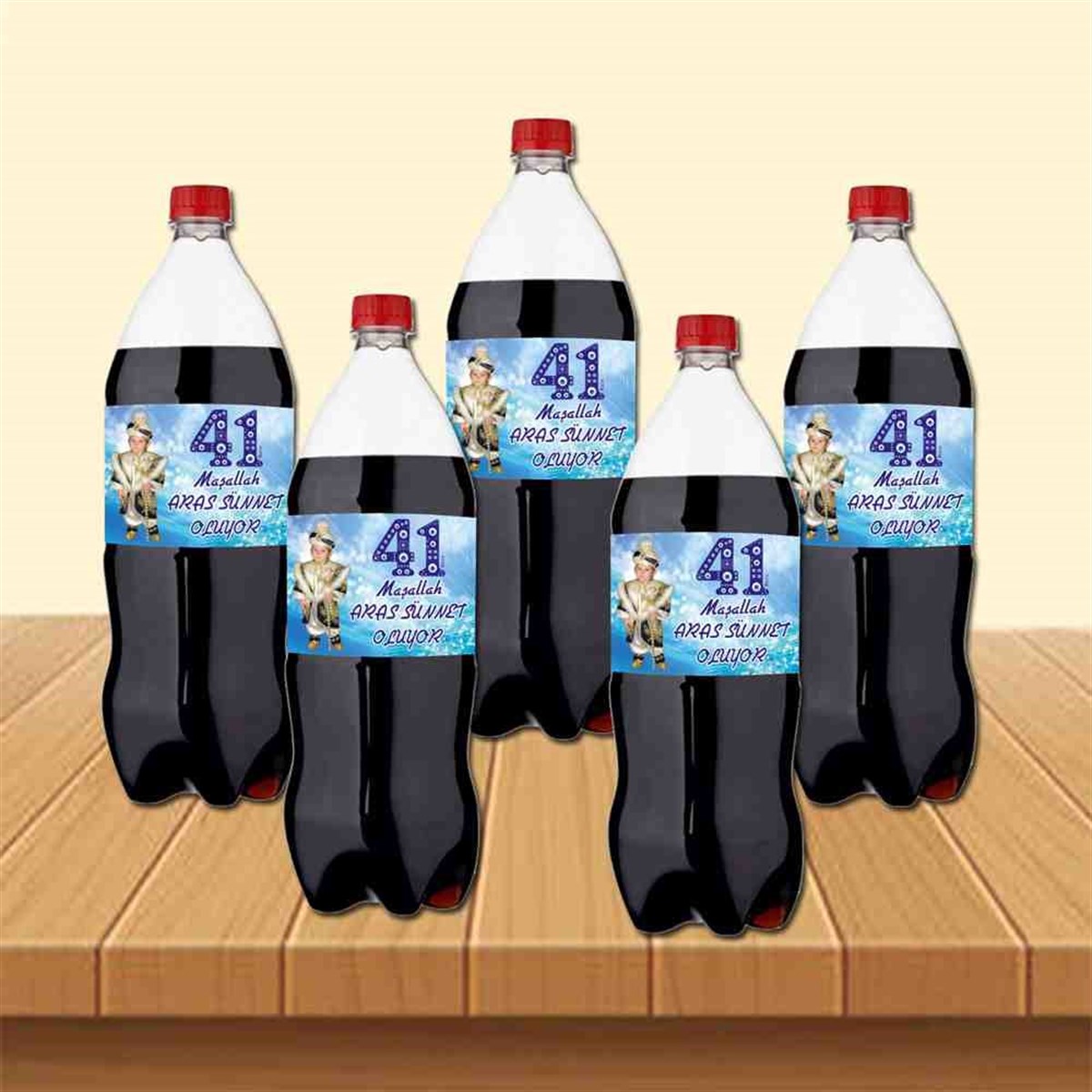 Sünnet 41 Kere Maşallah Nazar Boncuklu Cola Şisesi Bandı 