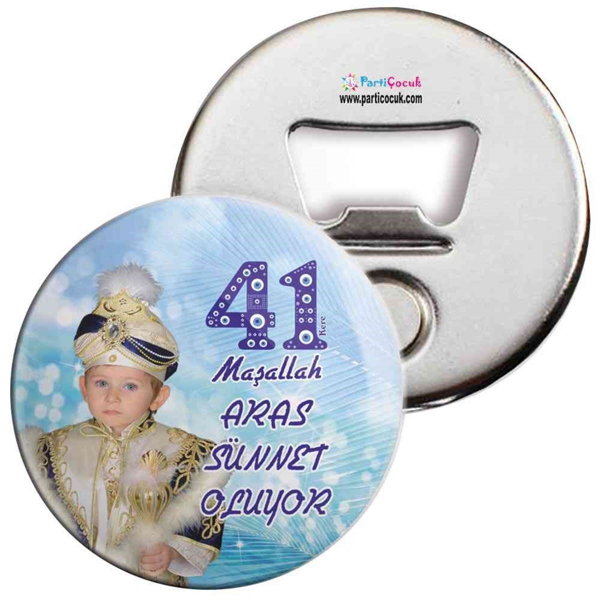 Sünnet 41 Kere Maşallah Nazar Boncuklu Açacaklı Magnet  