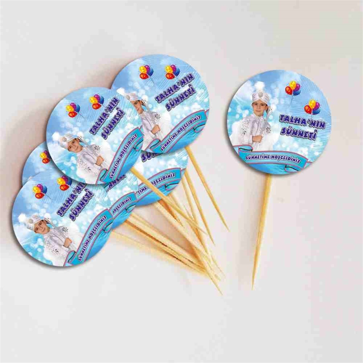 Sünnet Balonlu Kuşaklı Cupcake Kurdanı 