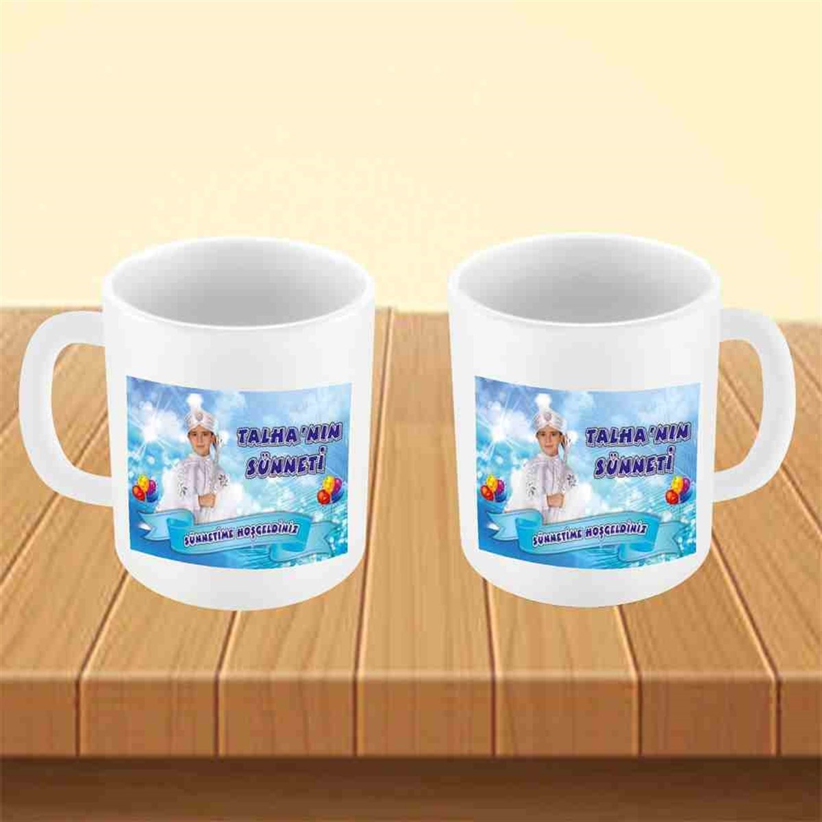 Sünnet Balonlu Kuşaklı Kupa Bardak Mug 