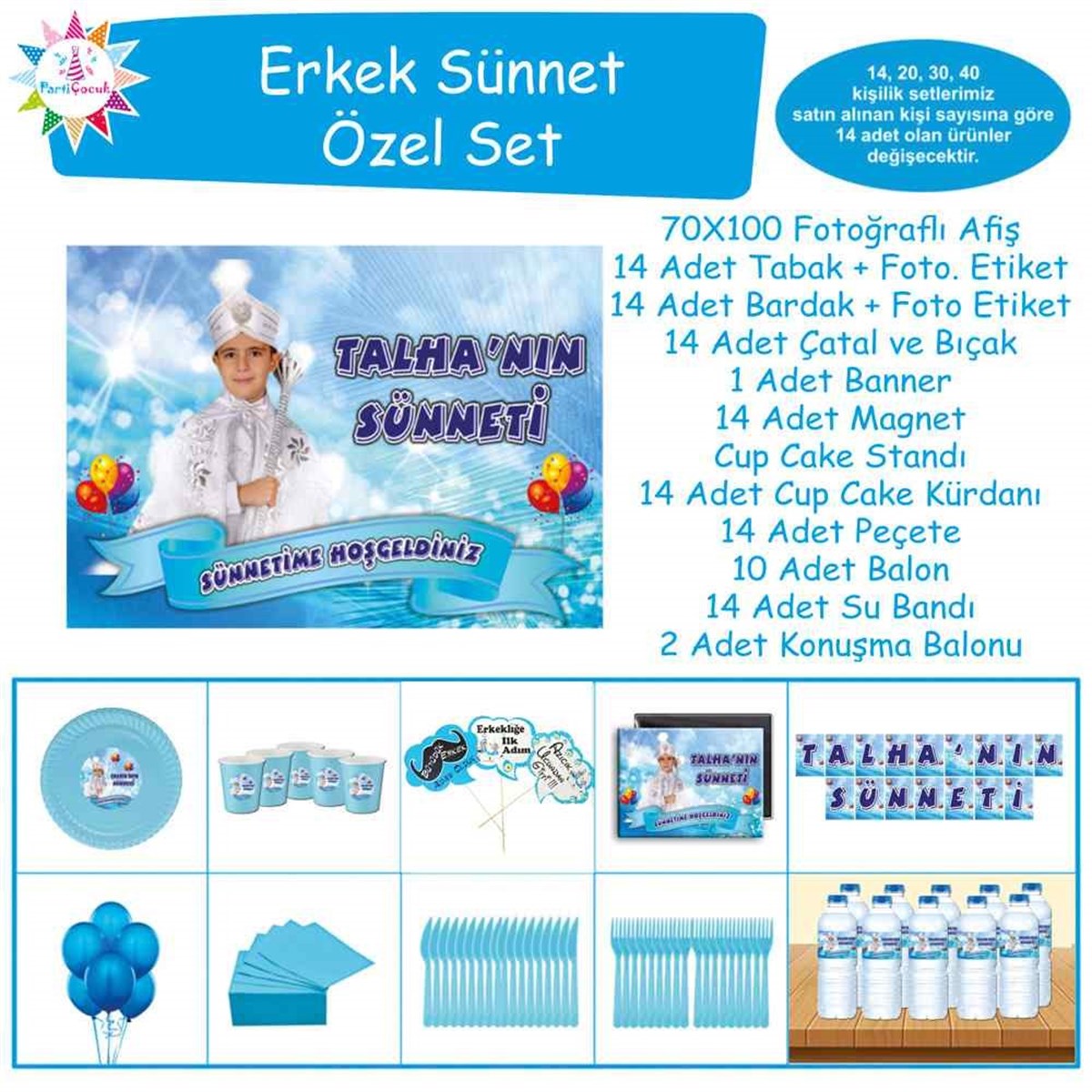 Sünnet Balonlu Kuşaklı Özel Set 
