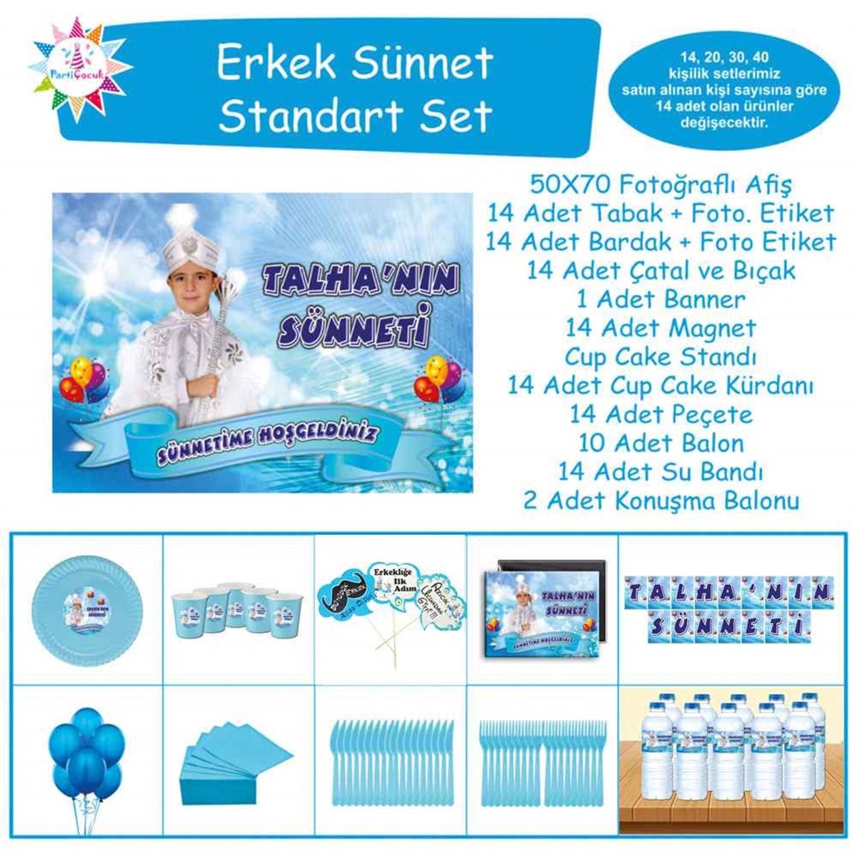 Sünnet Balonlu Kuşaklı Standart Set 