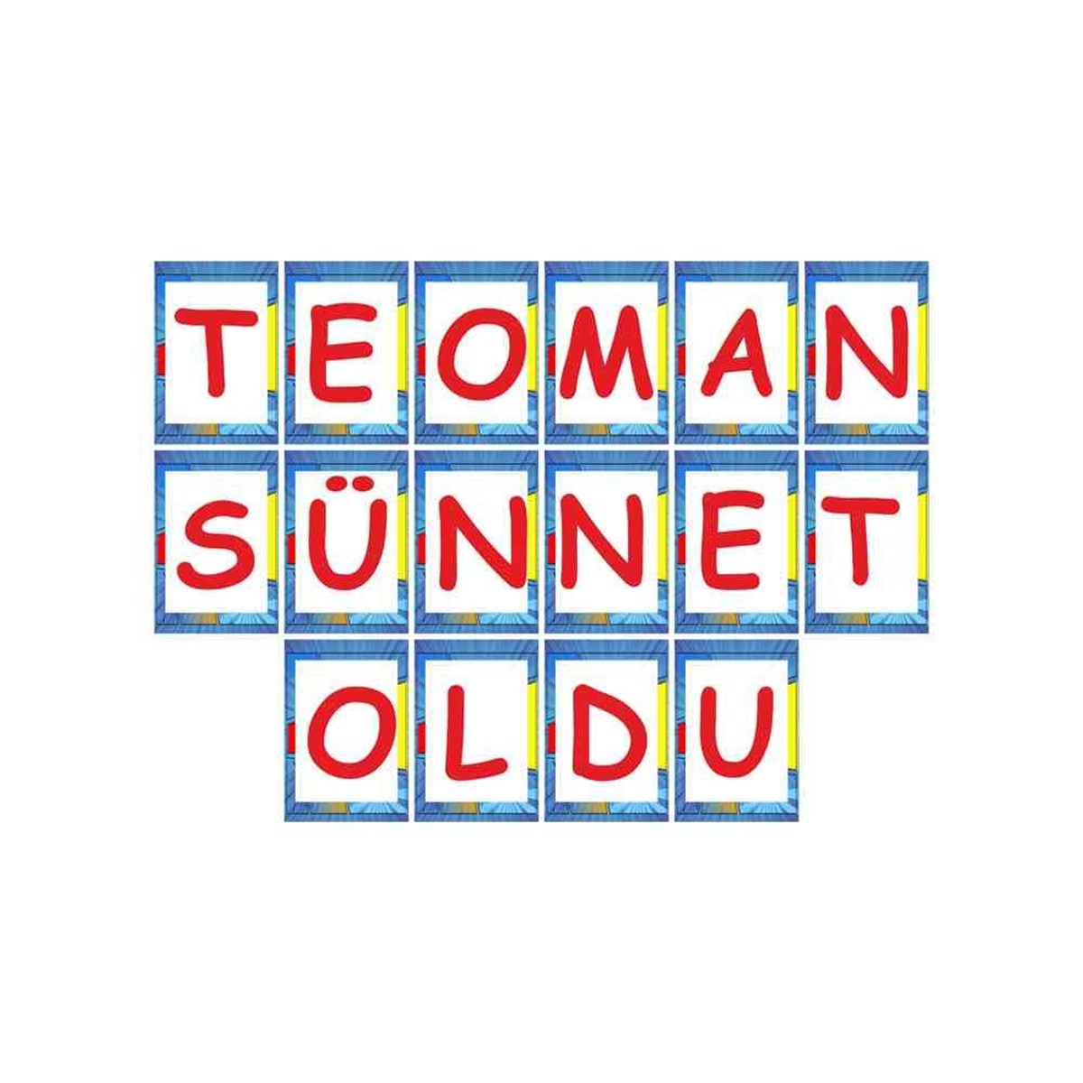 Sünnet Çocuk Süsleme ve Hediyelik Harf Banner 