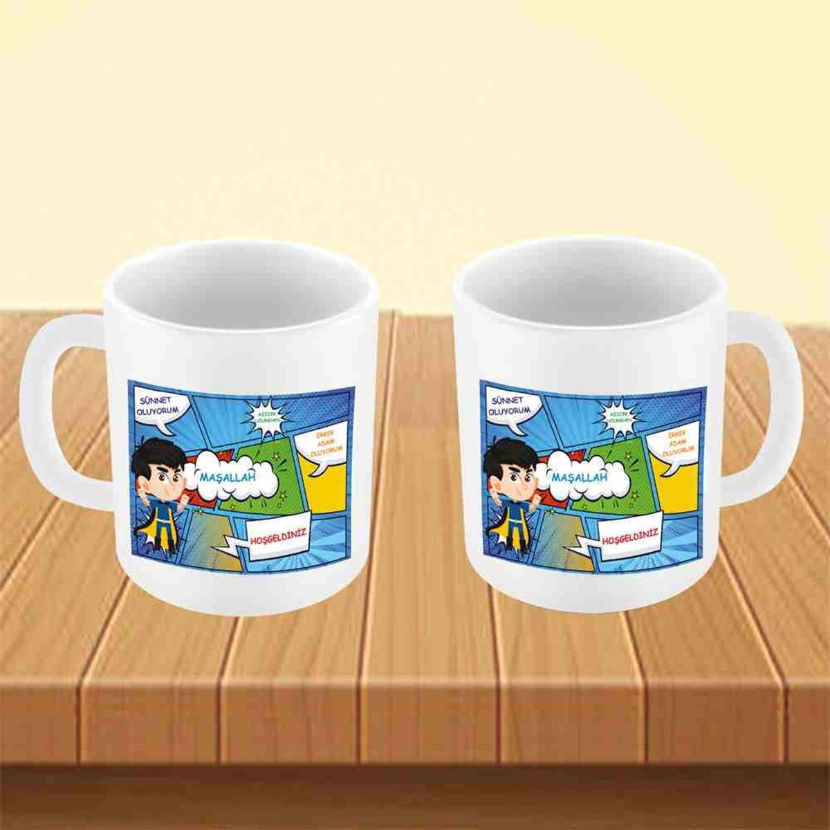 Sünnet Çocuk Süsleme ve Hediyelik Kupa Bardak Mug 