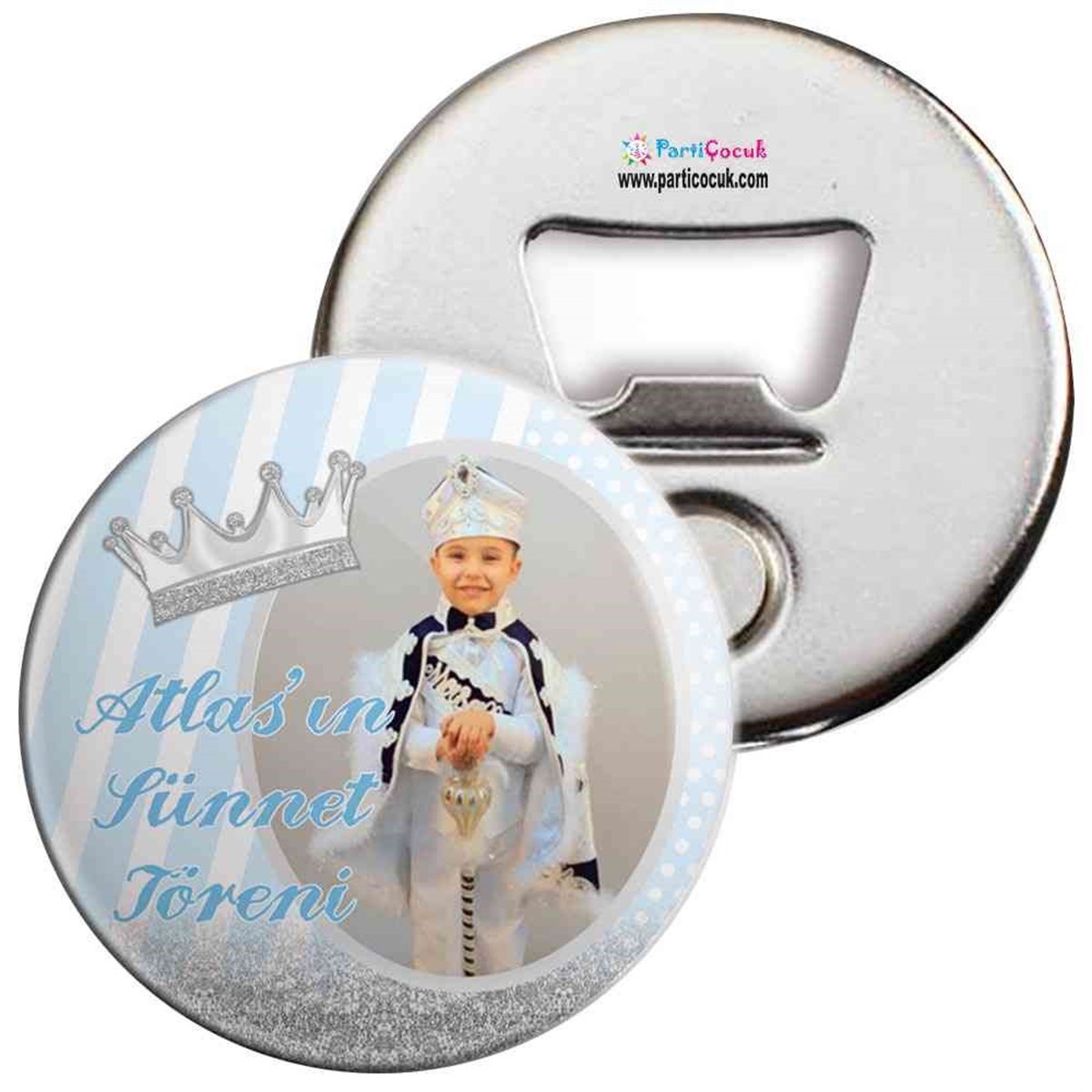 Sünnet Düğün Gümüş Simli Açacaklı Magnet  