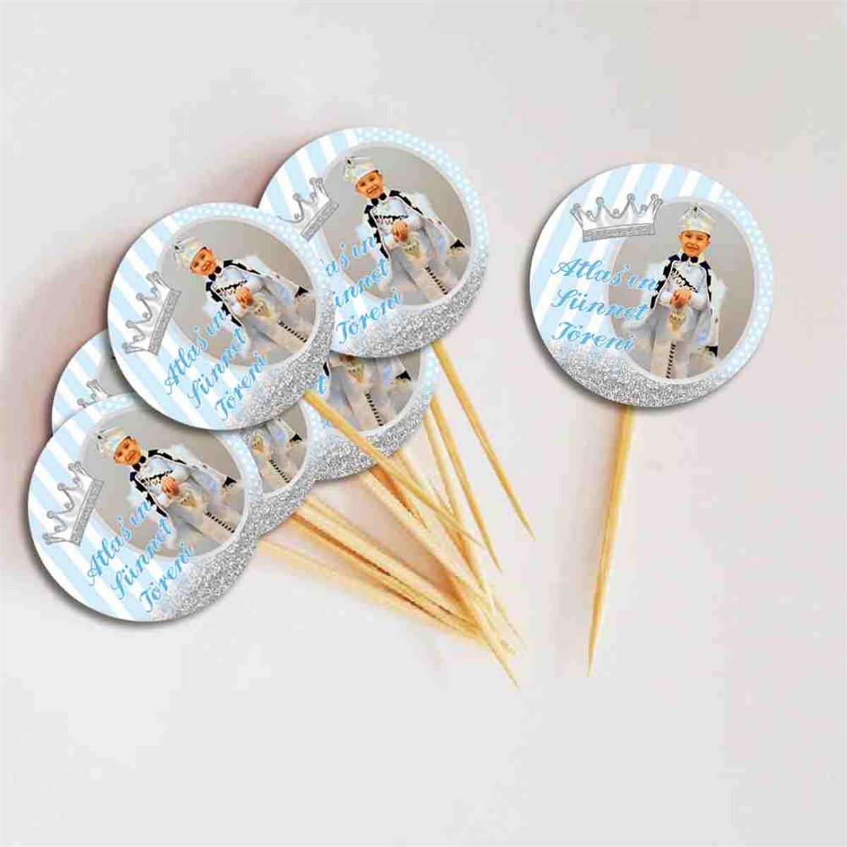 Sünnet Düğün Gümüş Simli Cupcake Kurdanı 