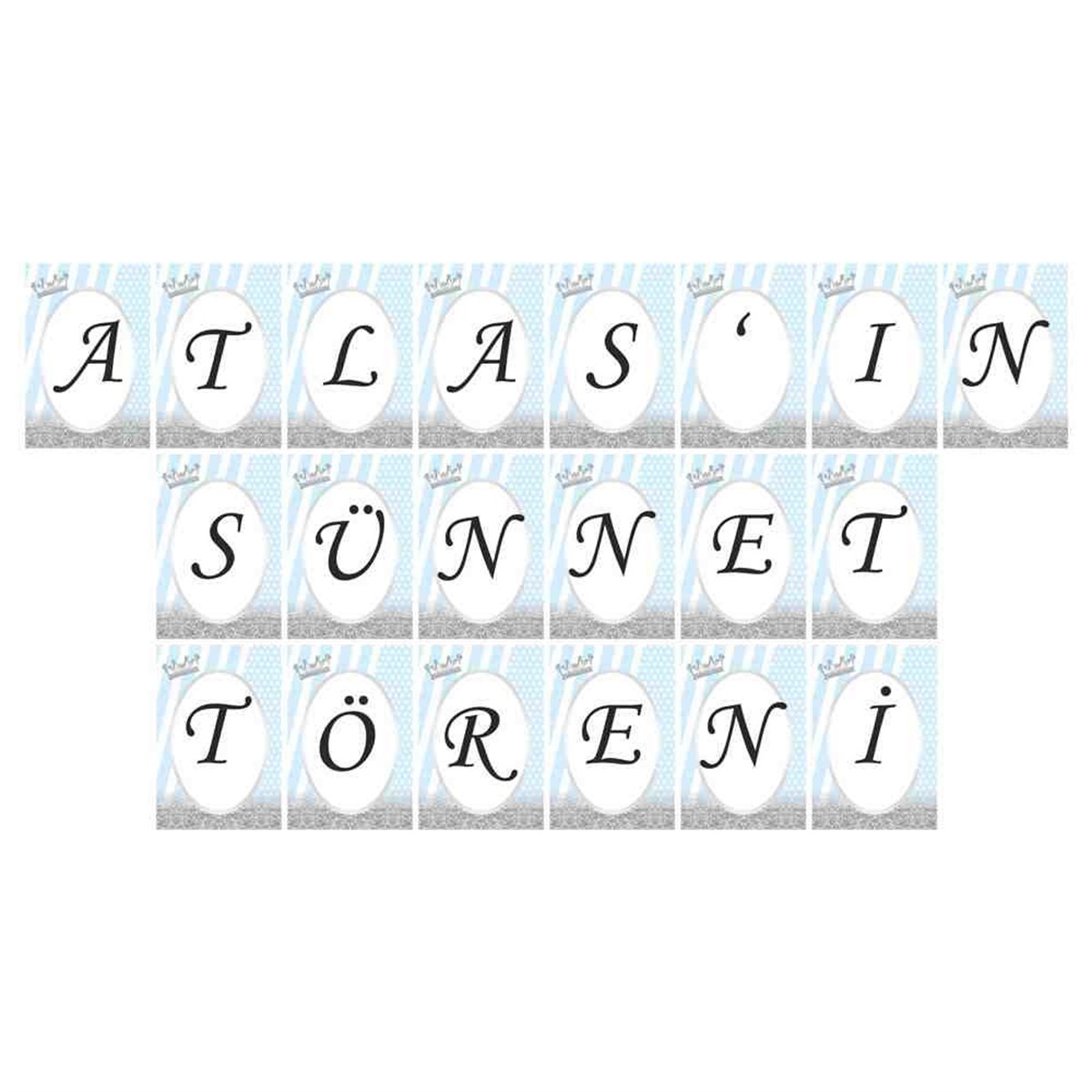 Sünnet Düğün Gümüş Simli Harf Banner 