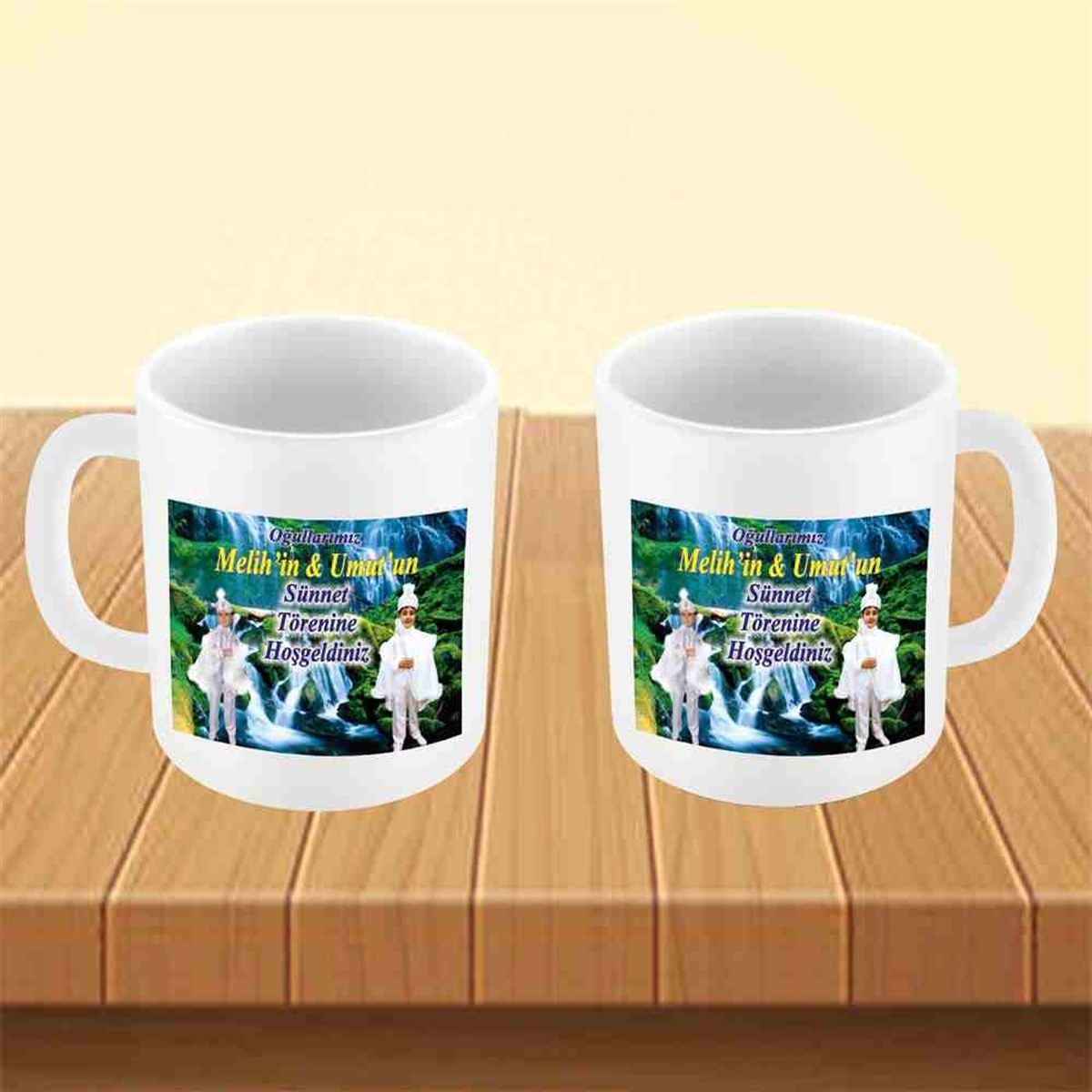 Sünnet Düğünü Masa Süsleme Manzara Parti Kupa Bardak Mug 