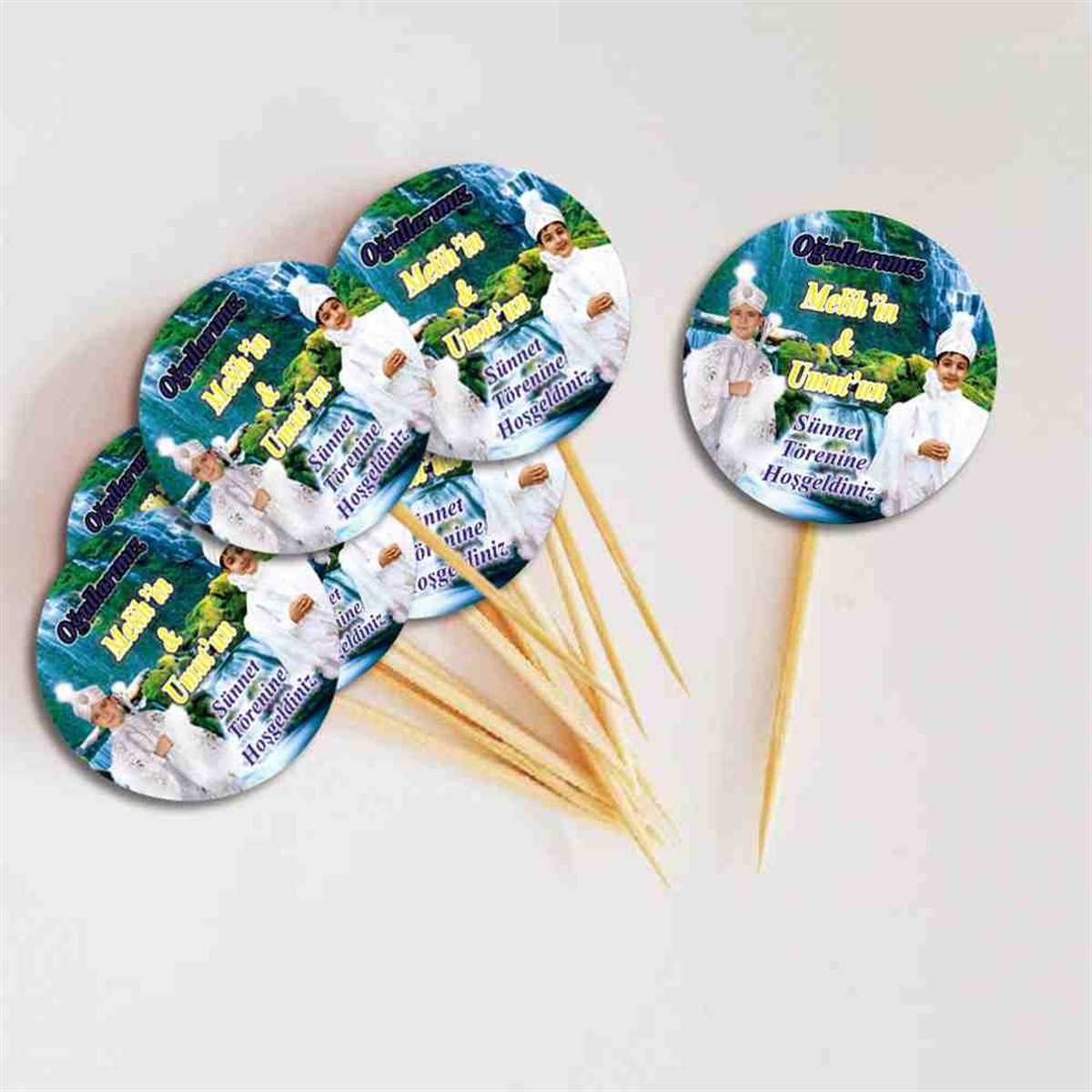 Sünnet Düğünü Masa Süsleme Manzara Parti Cupcake Kurdanı 