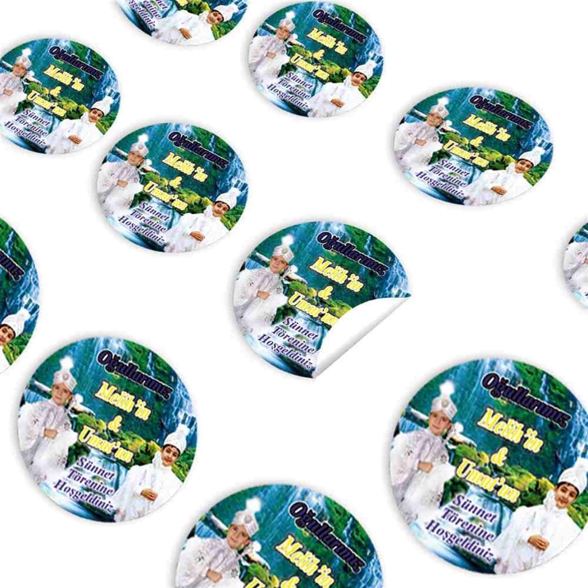 Sünnet Düğünü Masa Süsleme Manzara Parti Sticker 30 Adet 