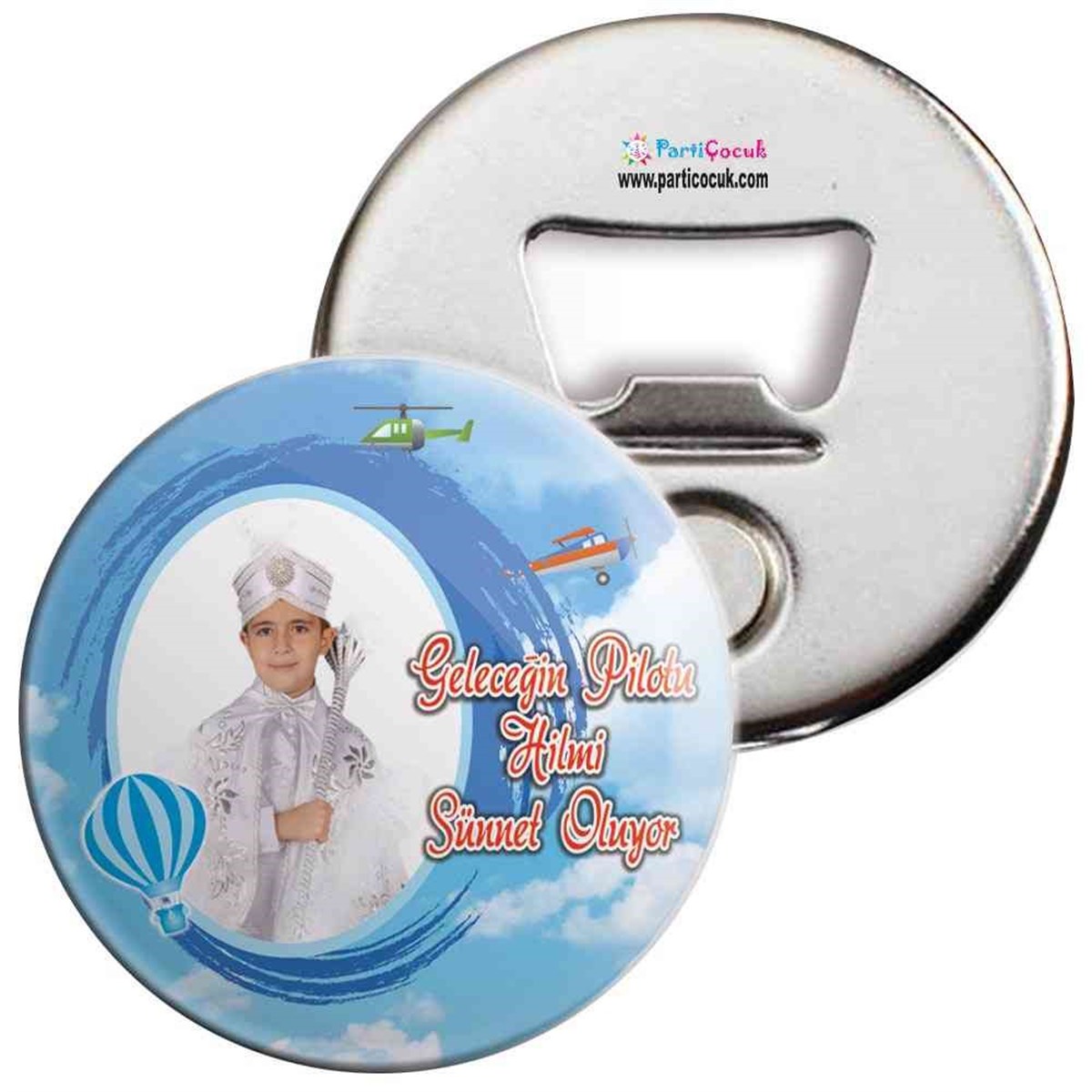 Sünnet Düğünü Uçaklı Gökyüzü Parti Paketi Açacaklı Magnet  