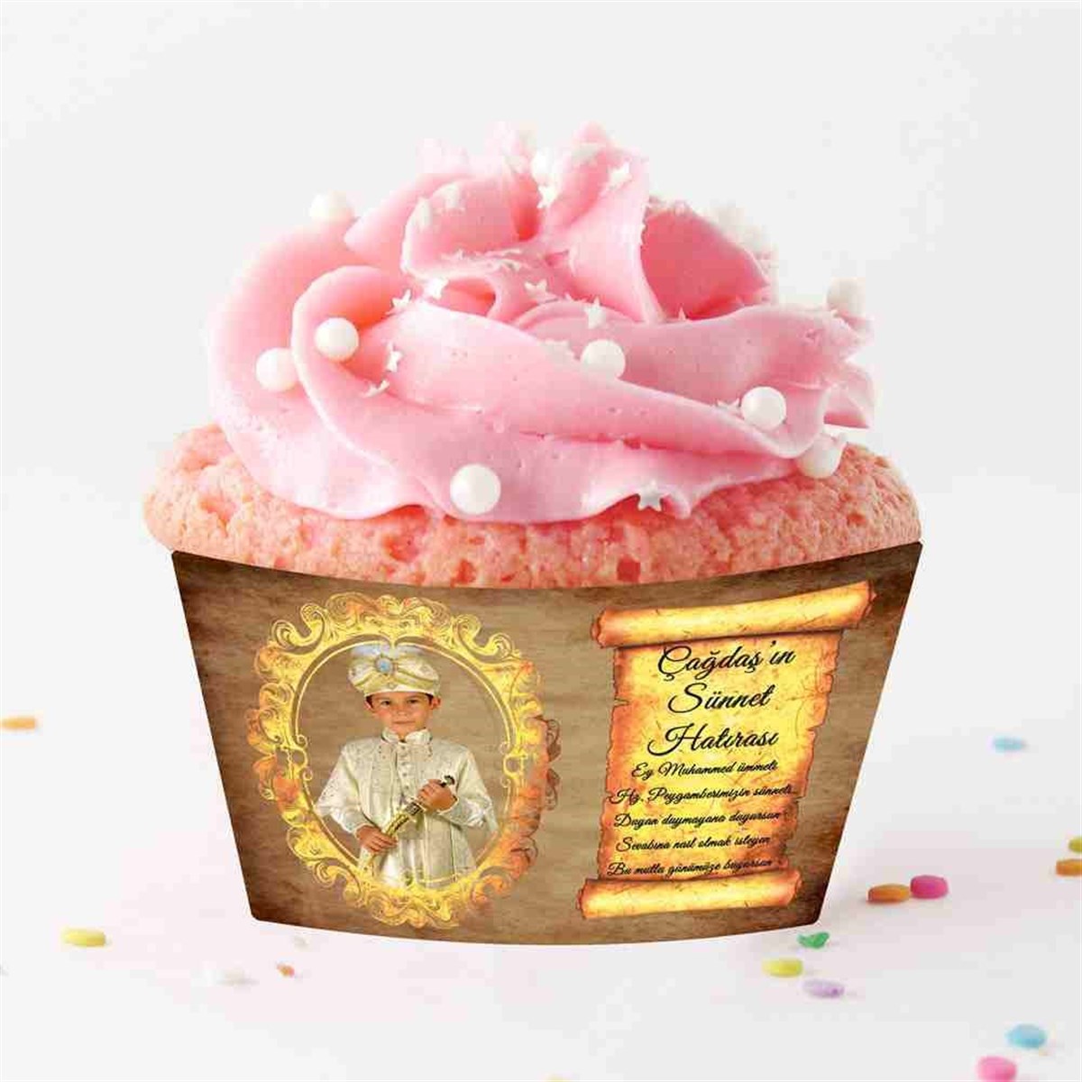 Sünnet Eskitme Zeminli Parti Malzemeleri Cupcake Sargısı 