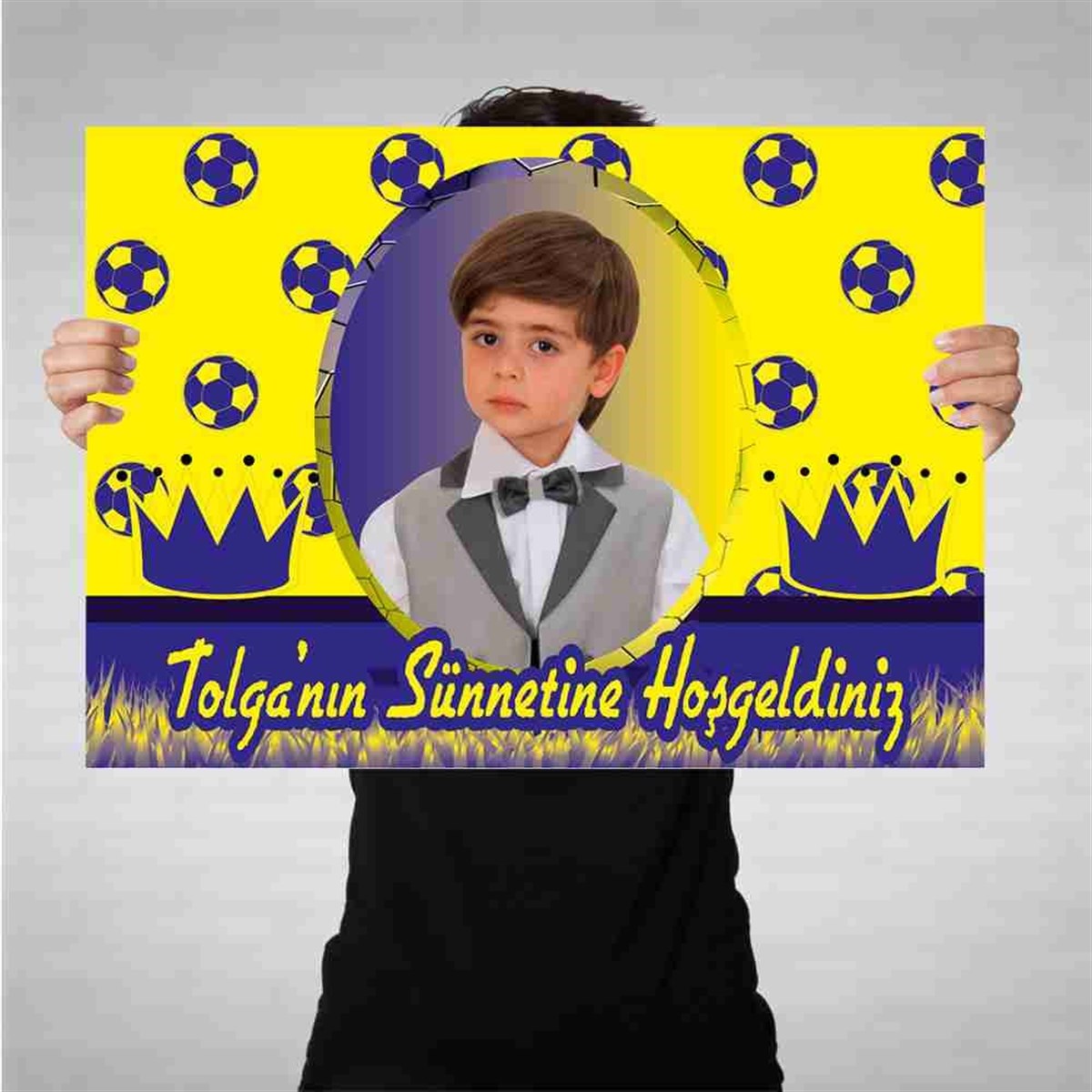 Sünnet Fenerbahçe Sarı Lacivert Toplu Bez Afiş 