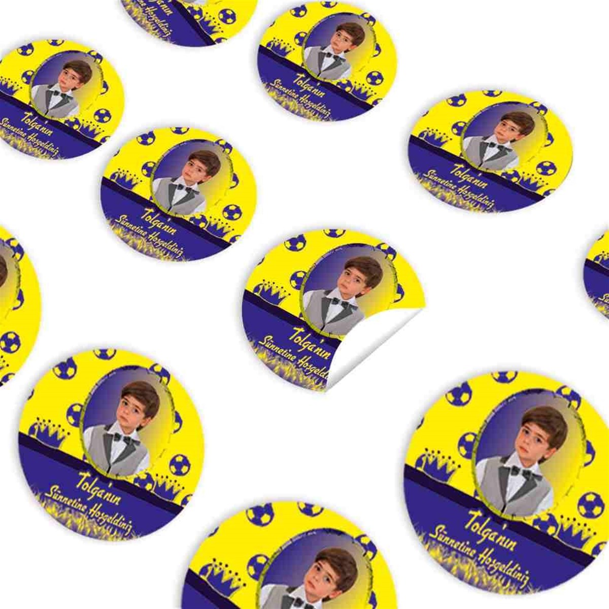 Sünnet Fenerbahçe Sarı Lacivert Toplu Sticker 30 Adet 