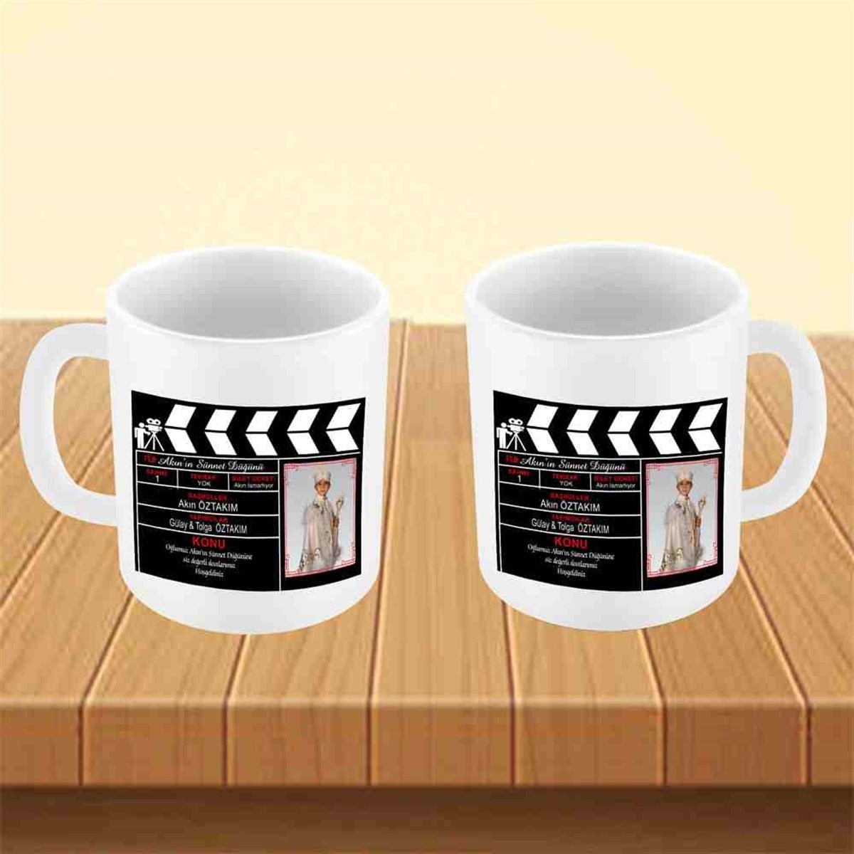 Sünnet Film Klaket Süsleme Parti Malzemeleri Kupa Bardak Mug 