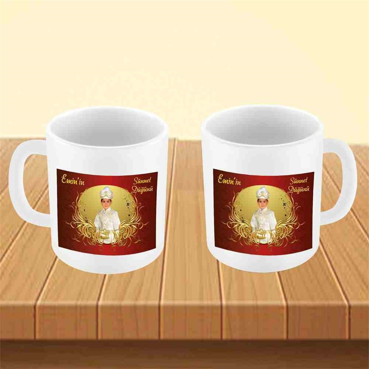 Sünnet Gold Kırmızı Otantik Parti Süsleri Kupa Bardak Mug 