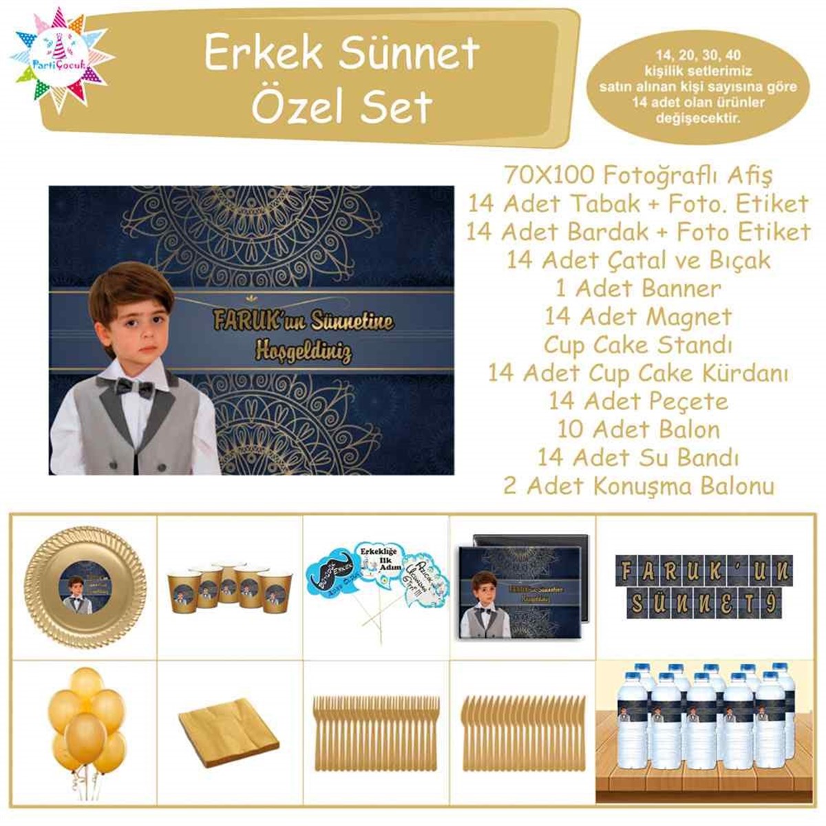 Sünnet Kişiye özel Tasarımlı Sünnet Özel Set 