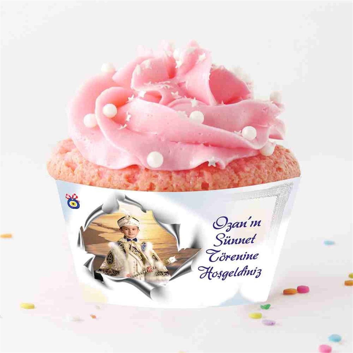 Sünnet Manzaralı ve Nazar Boncuklu Cupcake Sargısı 