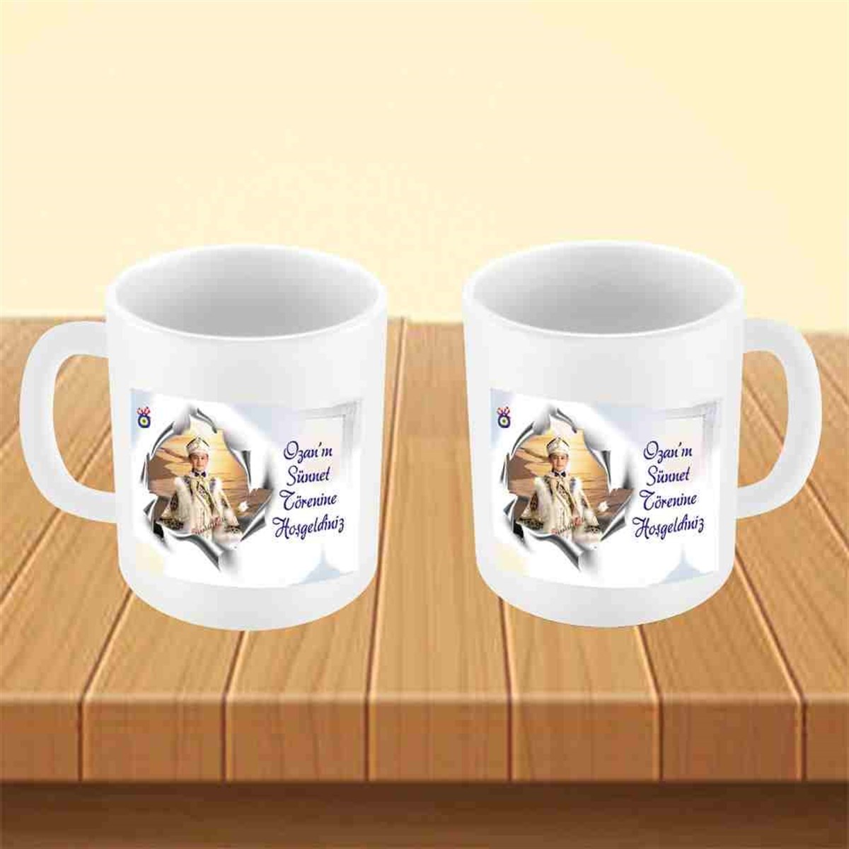 Sünnet Manzaralı ve Nazar Boncuklu Kupa Bardak Mug 