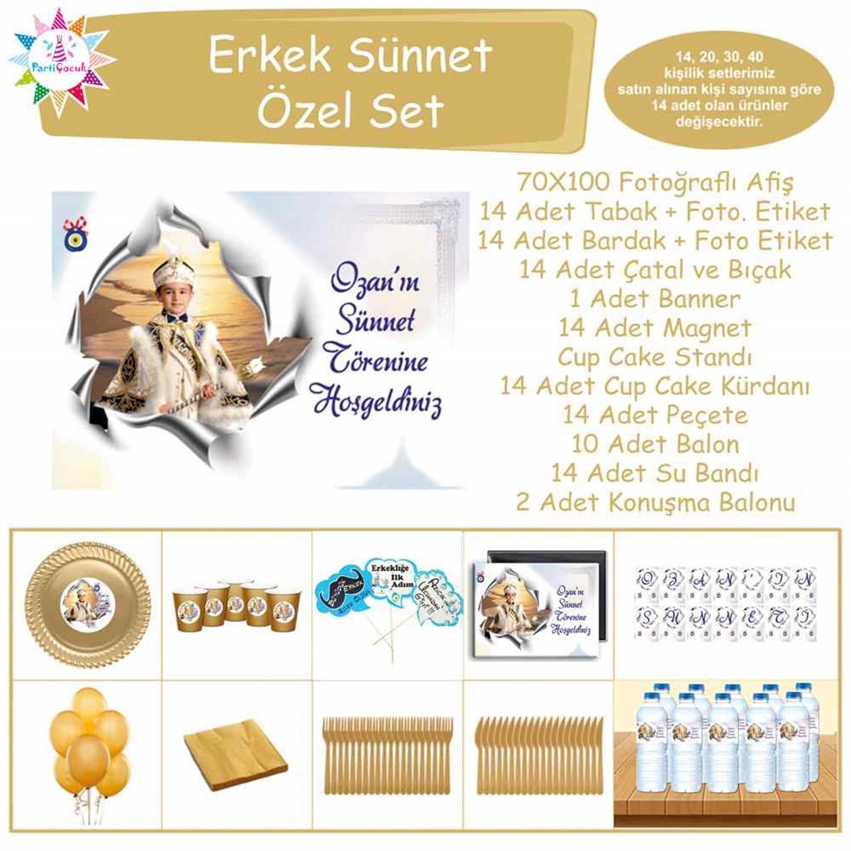 Sünnet Manzaralı ve Nazar Boncuklu Özel Set 