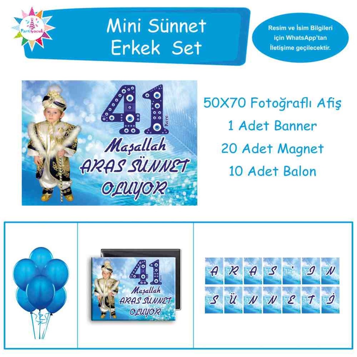 Sünnet Masası 41 Kere Maşallah Nazar Boncuklu Süsleri Mini Set 