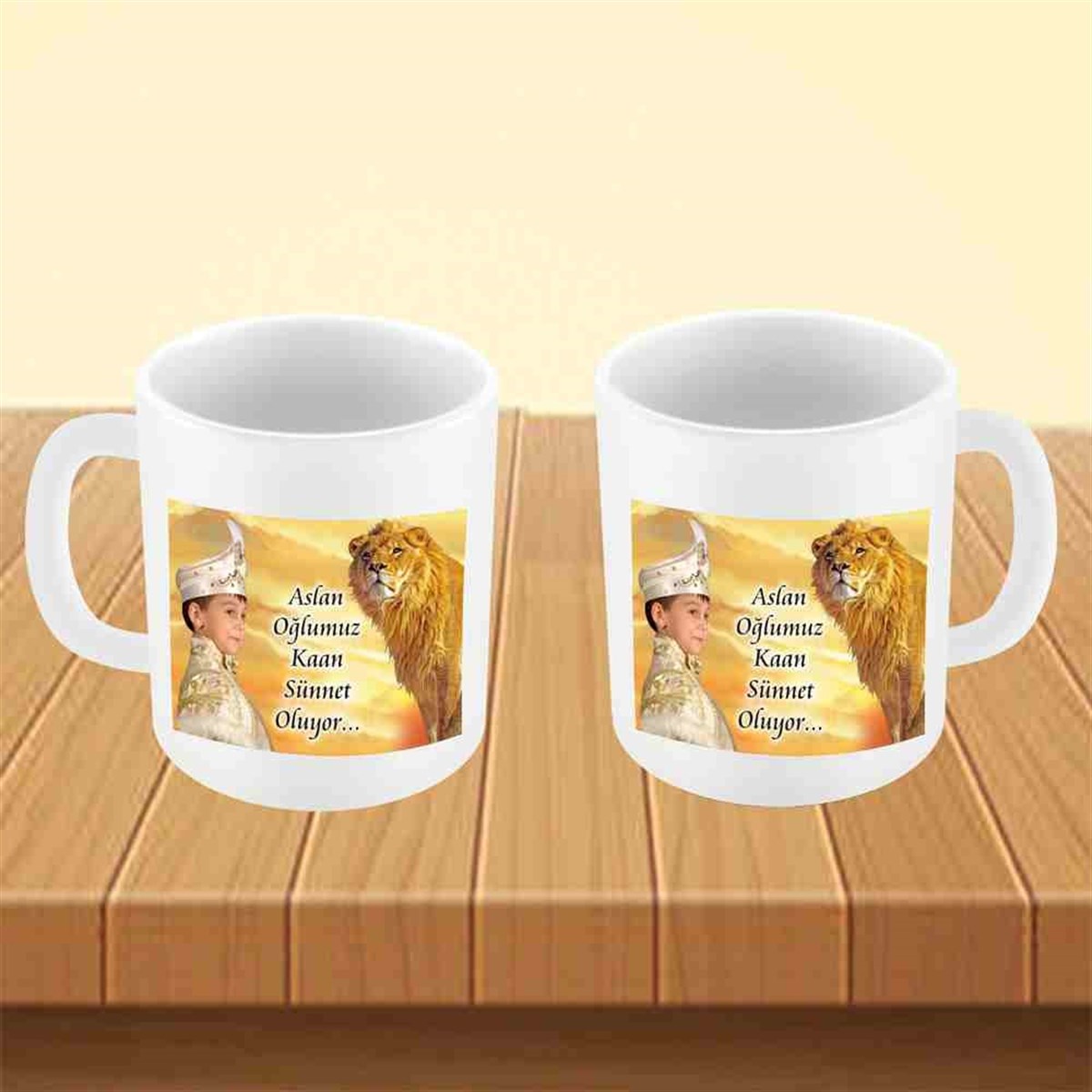 Sünnet Masası Aslanlı Parti Malzemesi Kupa Bardak Mug 
