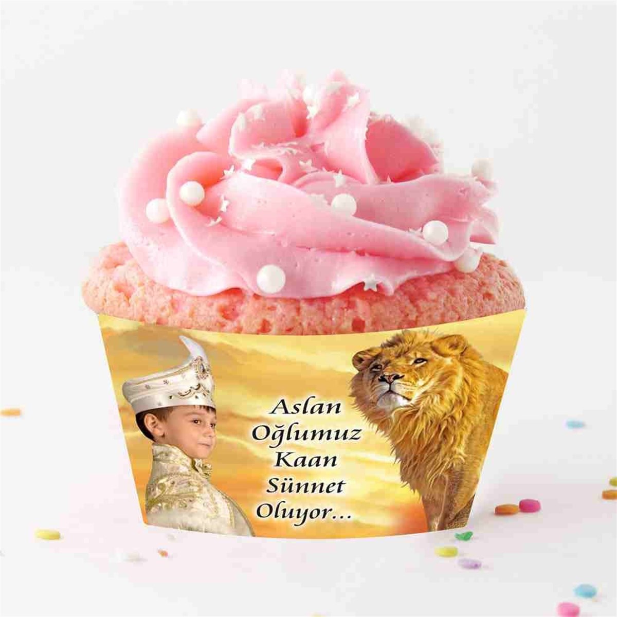 Sünnet Masası Aslanlı Parti Malzemesi Cupcake Sargısı 