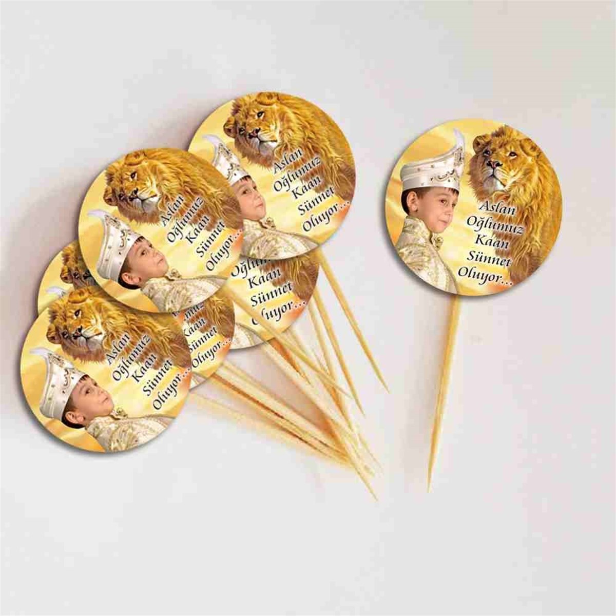 Sünnet Masası Aslanlı Parti Malzemesi Cupcake Kurdanı 