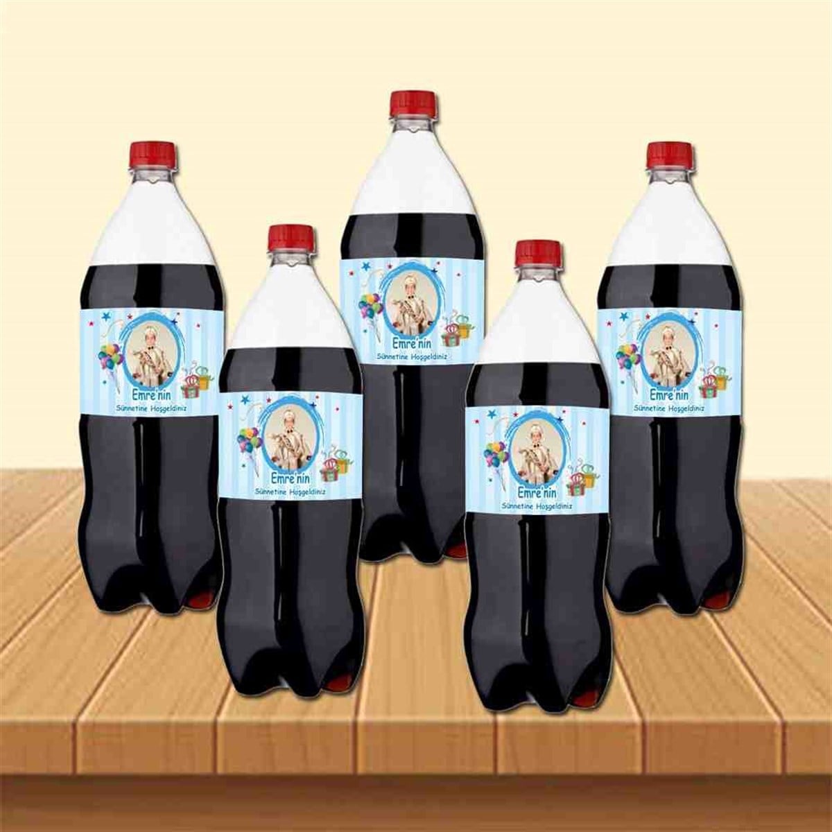 Sünnet Masası Balonlu Hediye Paketli Cola Şisesi Bandı 