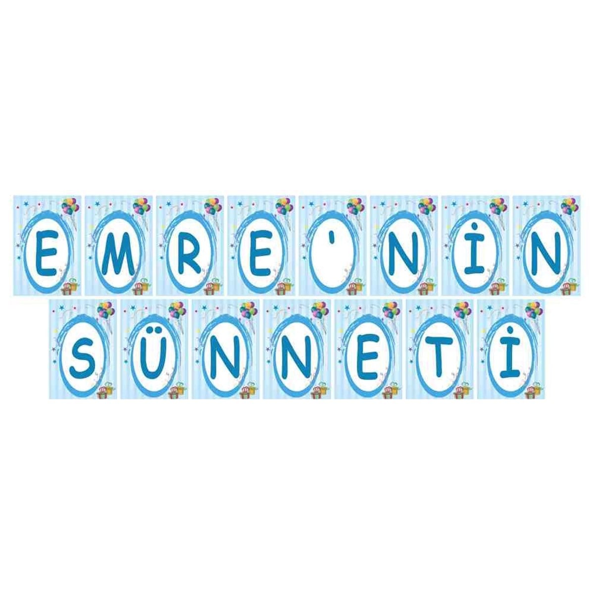 Sünnet Masası Balonlu Hediye Paketli Harf Banner 