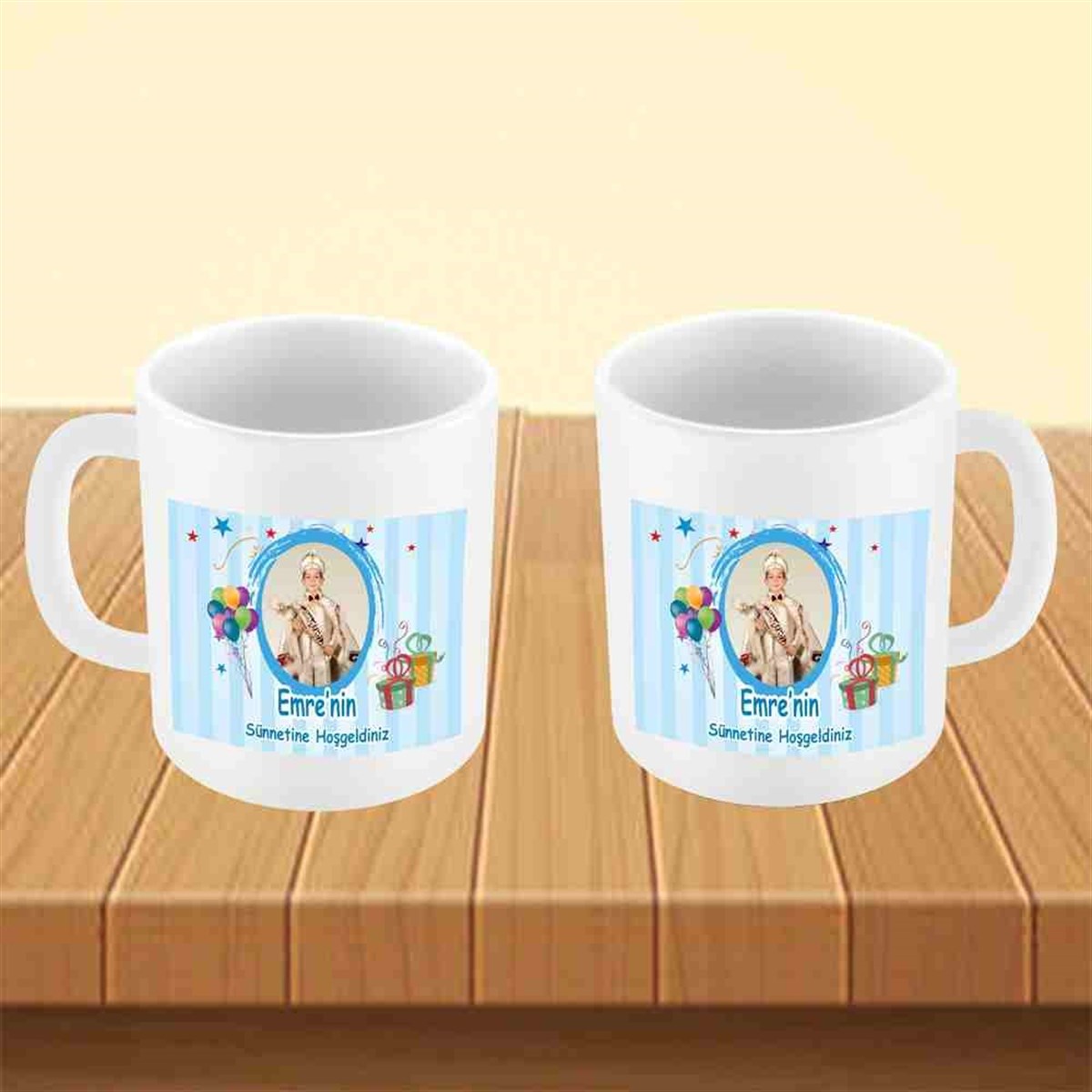 Sünnet Masası Balonlu Hediye Paketli Kupa Bardak Mug 