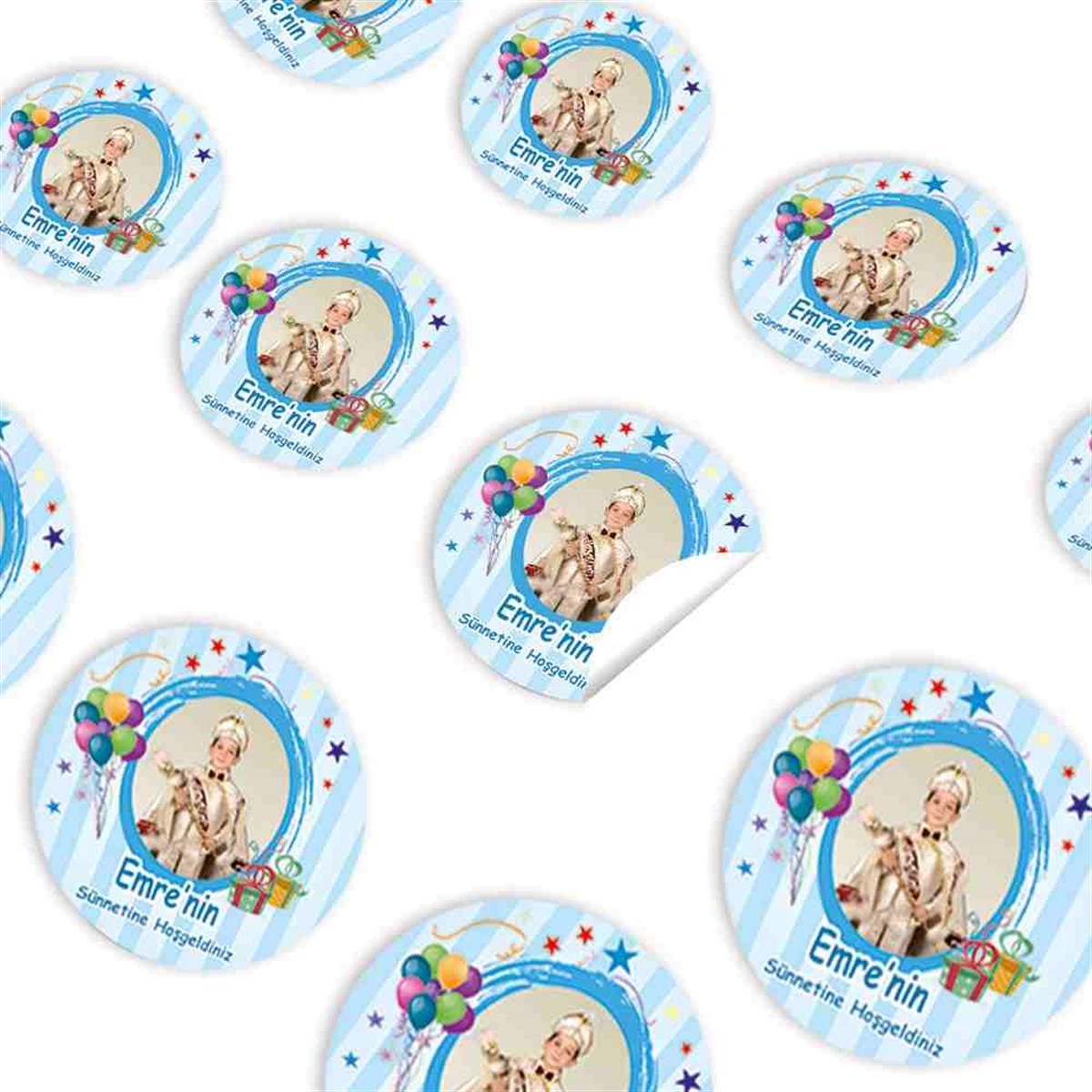 Sünnet Masası Balonlu Hediye Paketli Sticker 30 Adet 