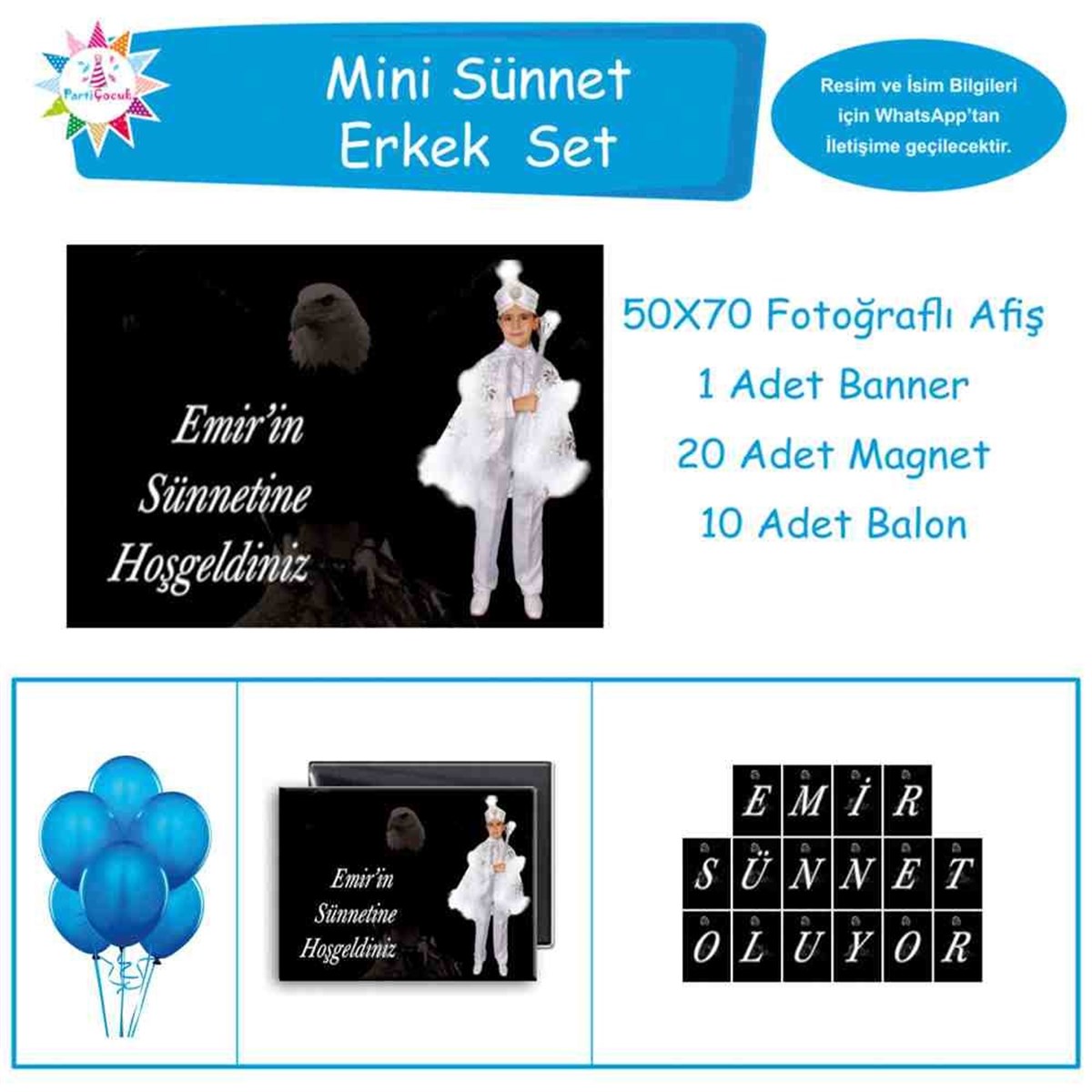 Sünnet Masası Beşiktaş Taraftar Kartallı Konsept Mini Set 