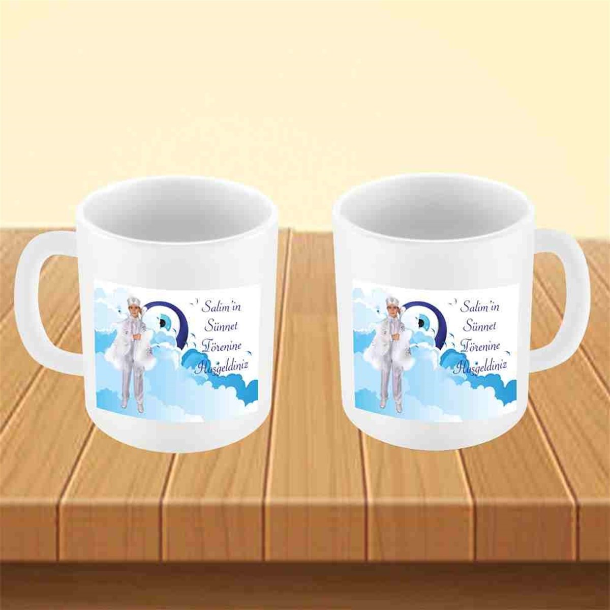 Sünnet Masası Gökyüzü Nazar Boncuklu Kupa Bardak Mug 