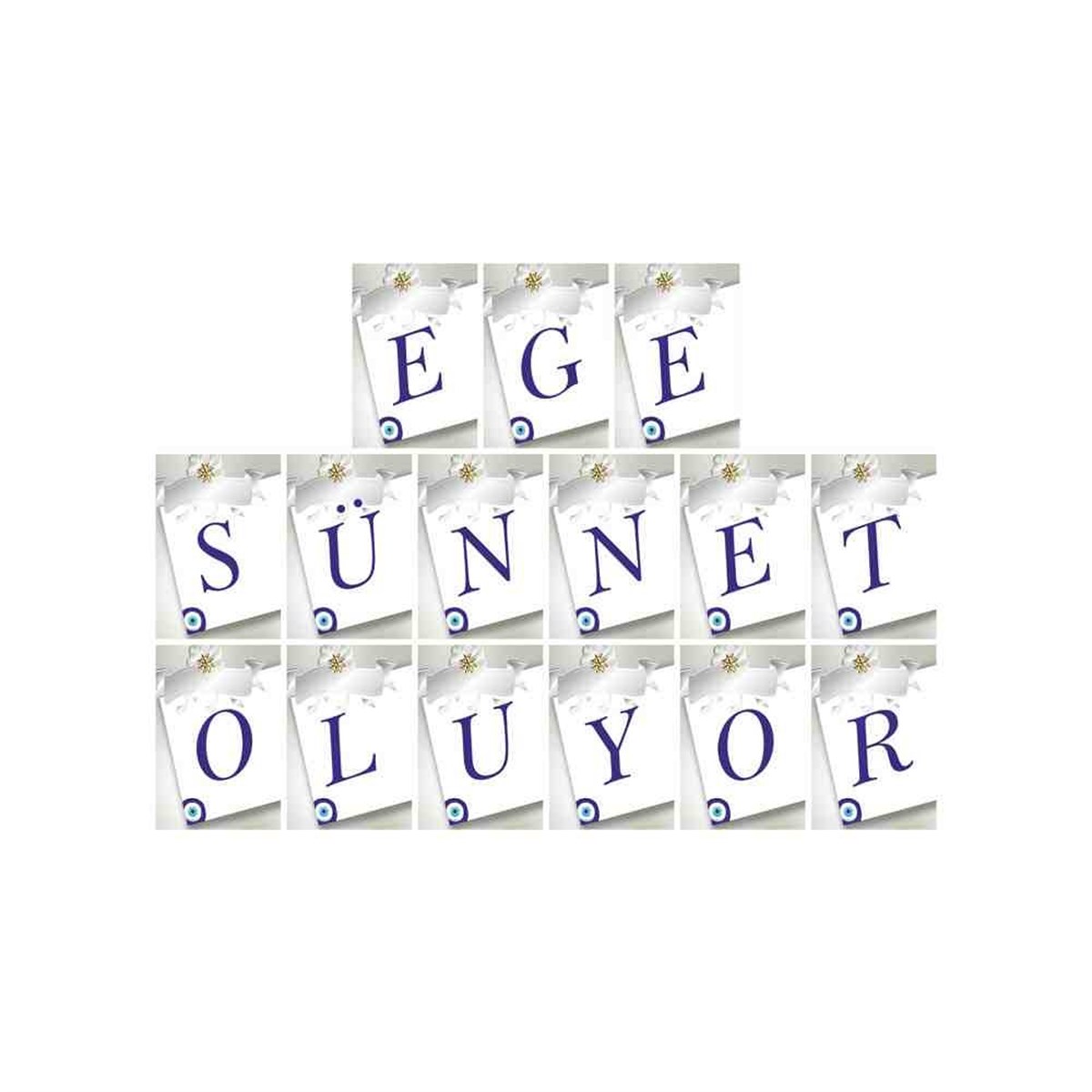 Sünnet Masası Süsü Lambalı Maşallah Harf Banner 