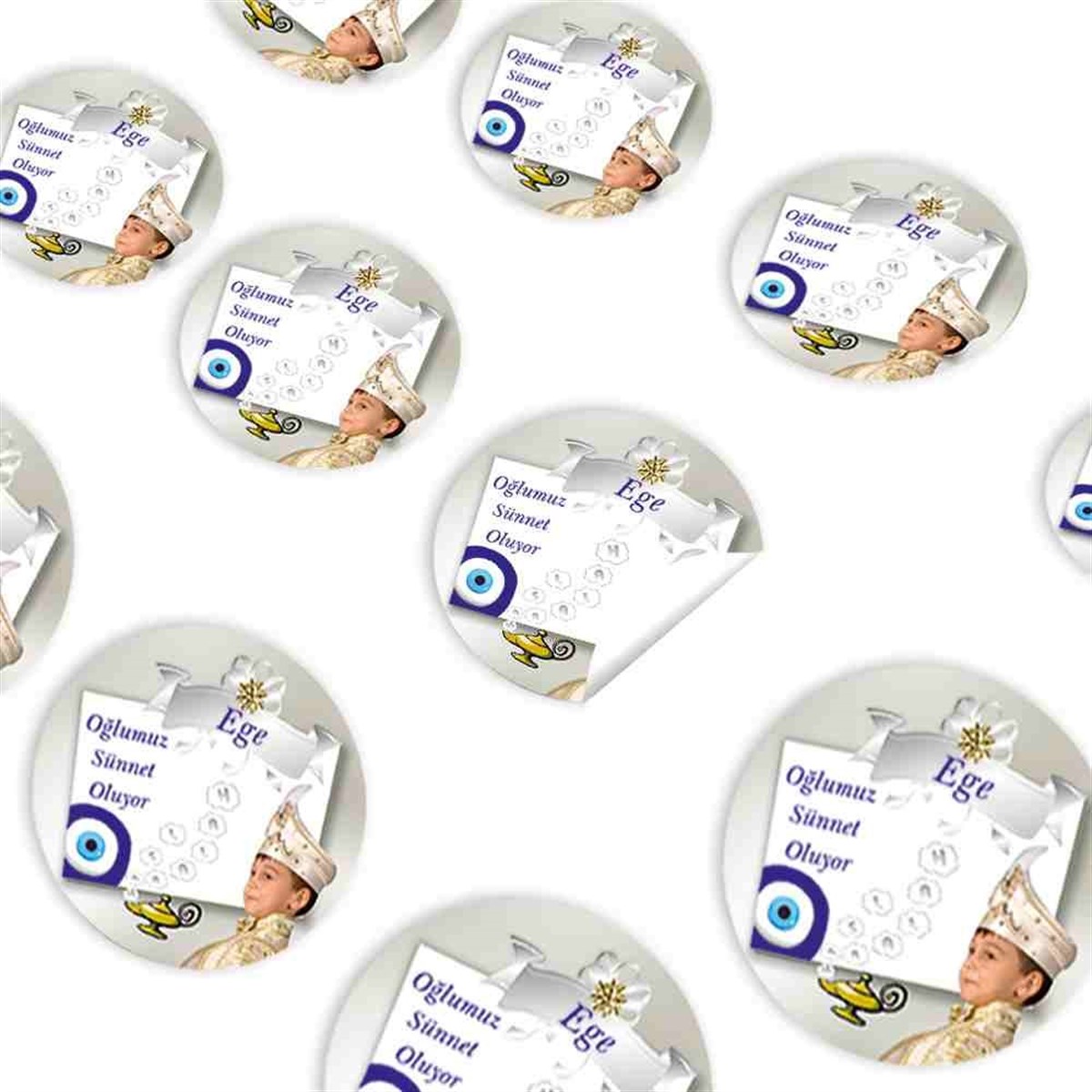Sünnet Masası Süsü Lambalı Maşallah Sticker 30 Adet 