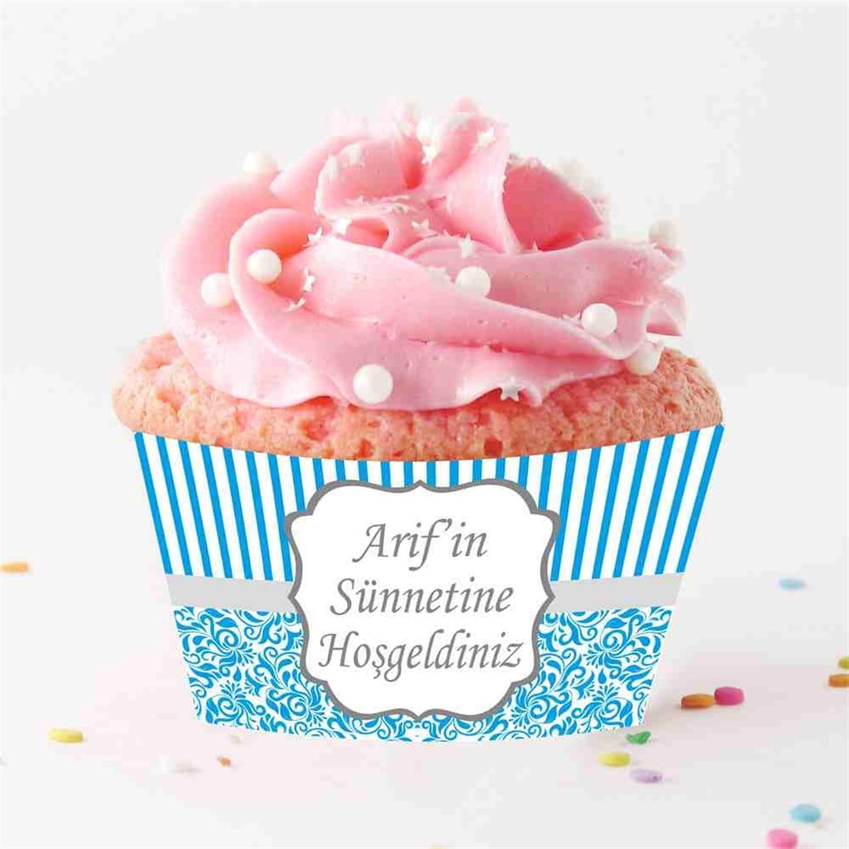 Sünnet Mavi Süsleme ve Hediyelik Cupcake Sargısı 