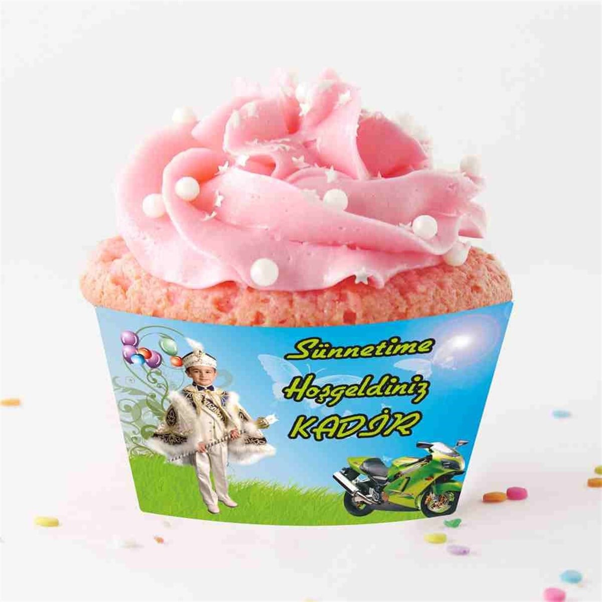 Sünnet Motorcu Parti Malzemeleri Cupcake Sargısı 