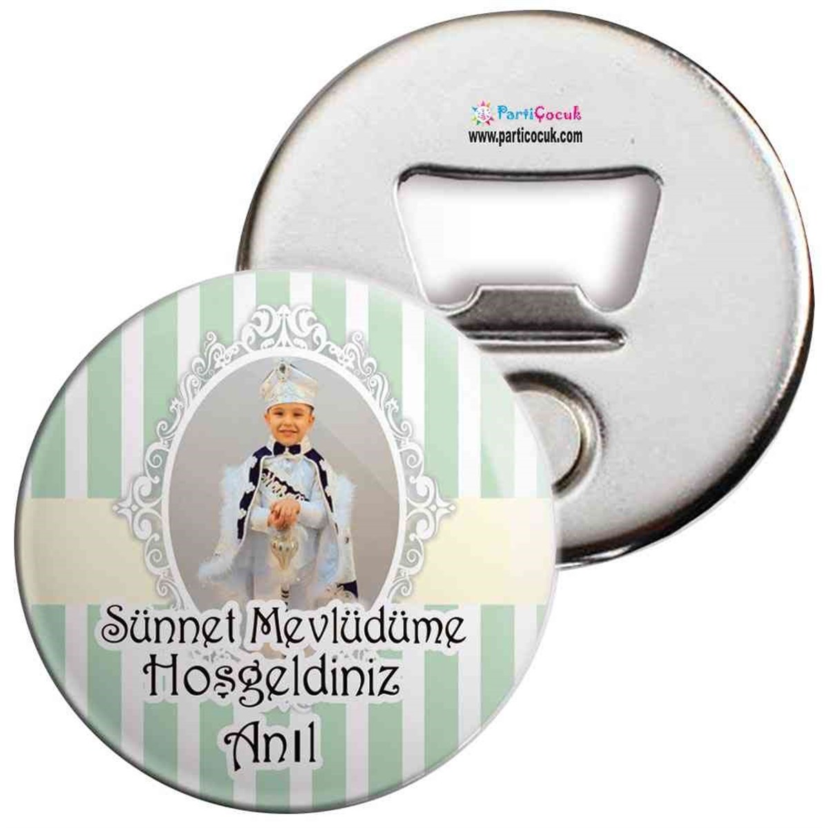 Sünnet Parti Seti Mint Yeşili Konsept Açacaklı Magnet  