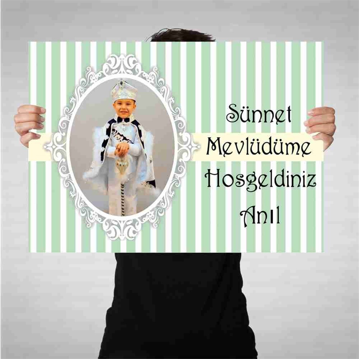 Sünnet Parti Seti Mint Yeşili Konsept Bez Afiş 