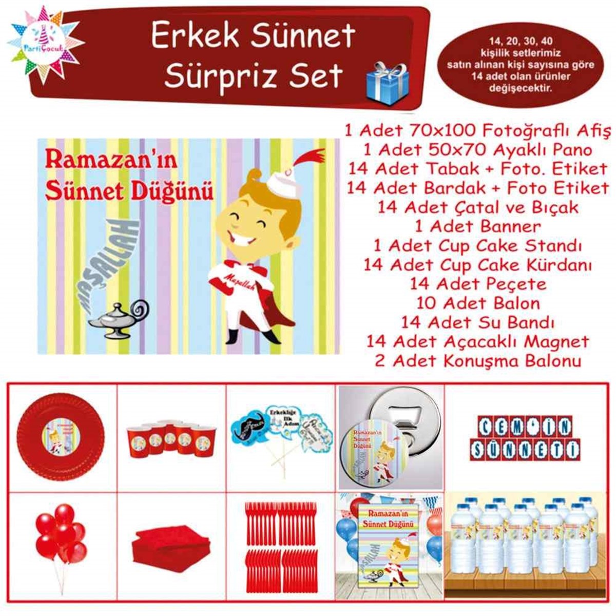 Sünnet Prensi Parti Seti Sürpriz Set 