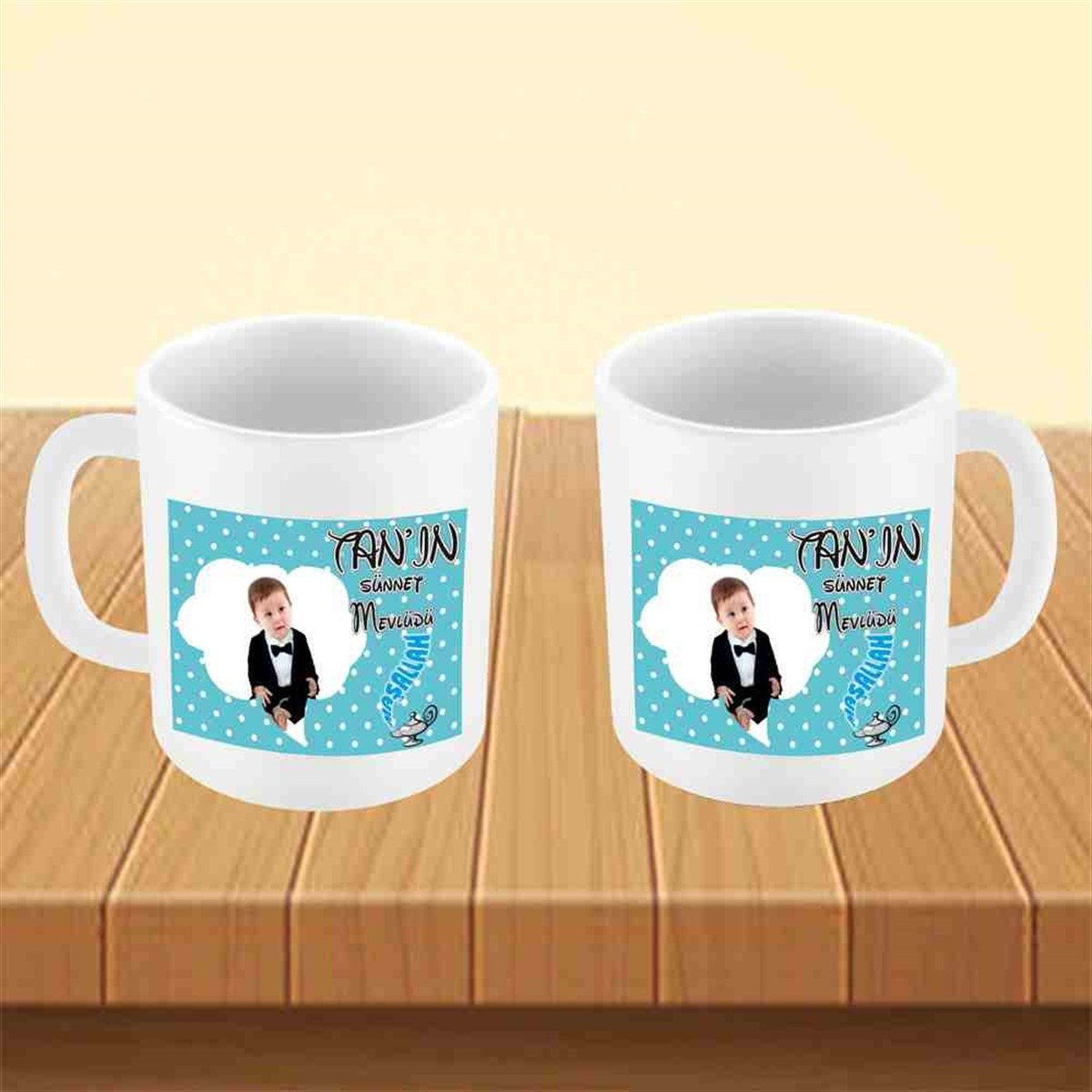 Sünnet Puantiyeli Konuşma Balonu Kupa Bardak Mug 