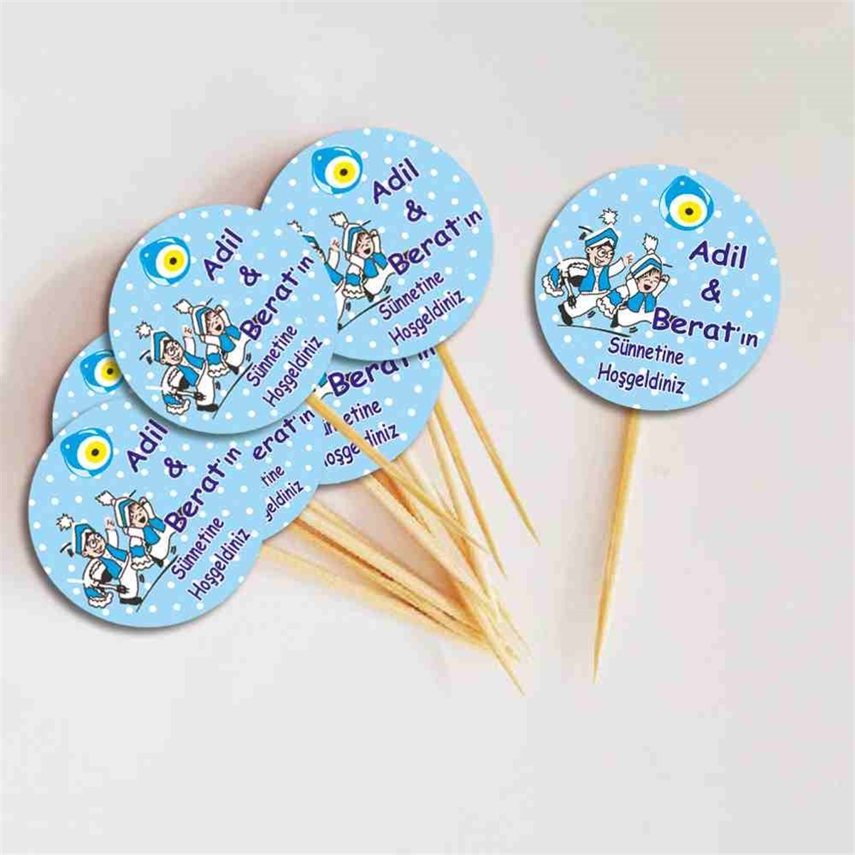 Sünnet Sünnet Çocuğu Karikatürlü Model Cupcake Kurdanı  