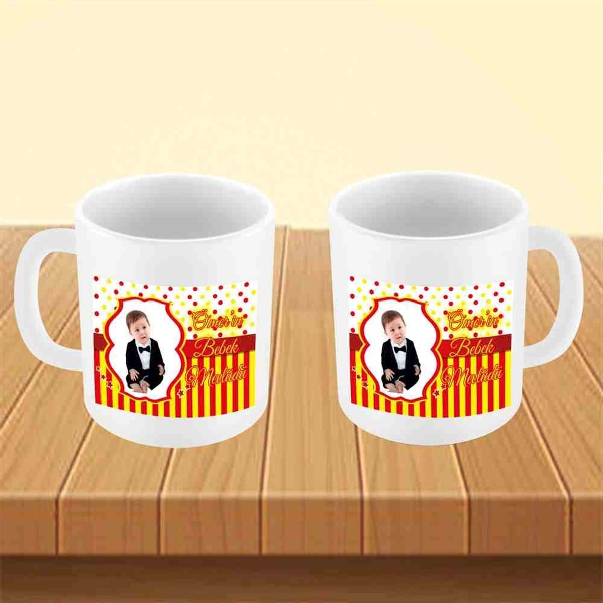 Sünnet Süsleri Galatasaray Sarı Kırmızı Kupa Bardak Mug 