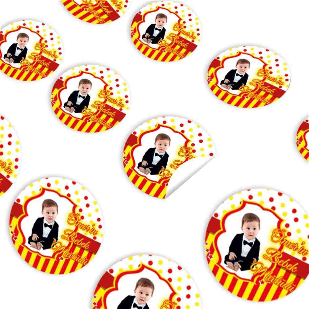 Sünnet Süsleri Galatasaray Sarı Kırmızı Sticker 30 Adet 