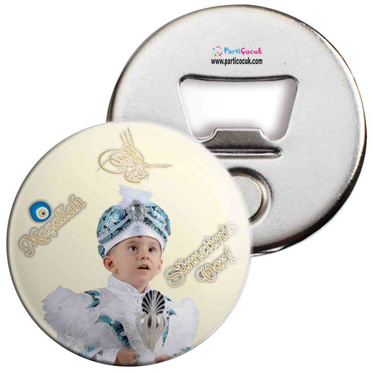 Sünnet Tuğralı Soft Sarılı Parti Masa Süsleri Açacaklı Magnet  