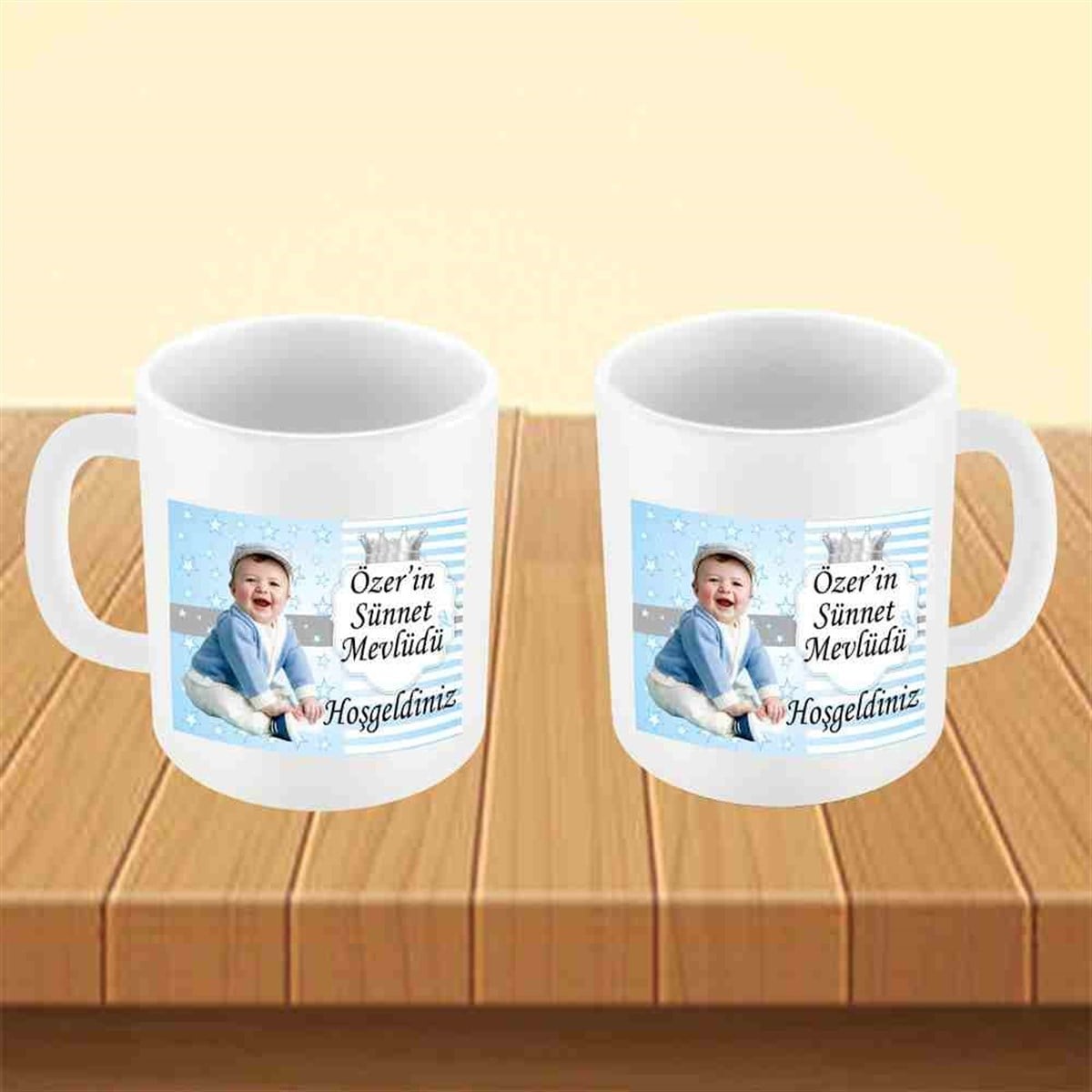 Sünnet Yıldızlı Taçlı Parti Malzemeleri Kupa Bardak Mug 